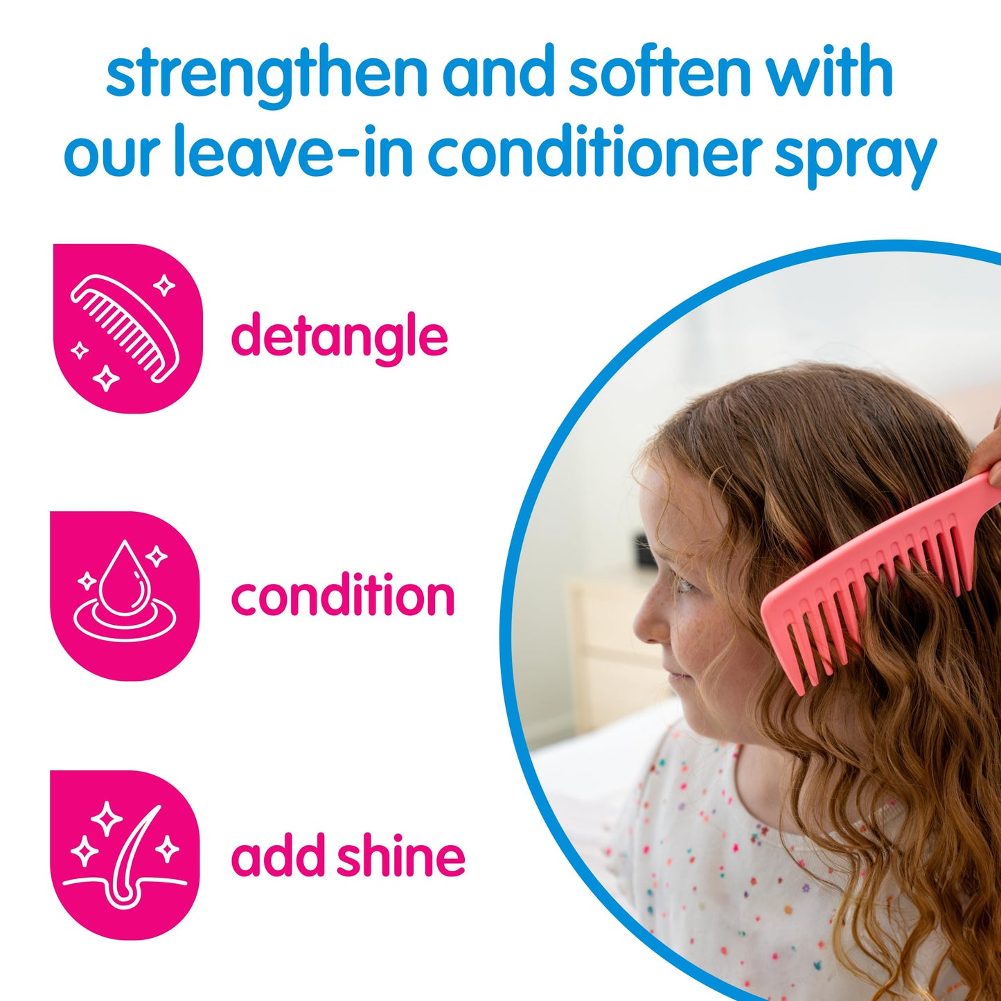 So Cozy Kids Detangler & Leave-In Conditioner Spray – Paraben-Free Formula for Frizzy Hair, Smooth & Manageable Tangle-Free Hair, 8 fl oz