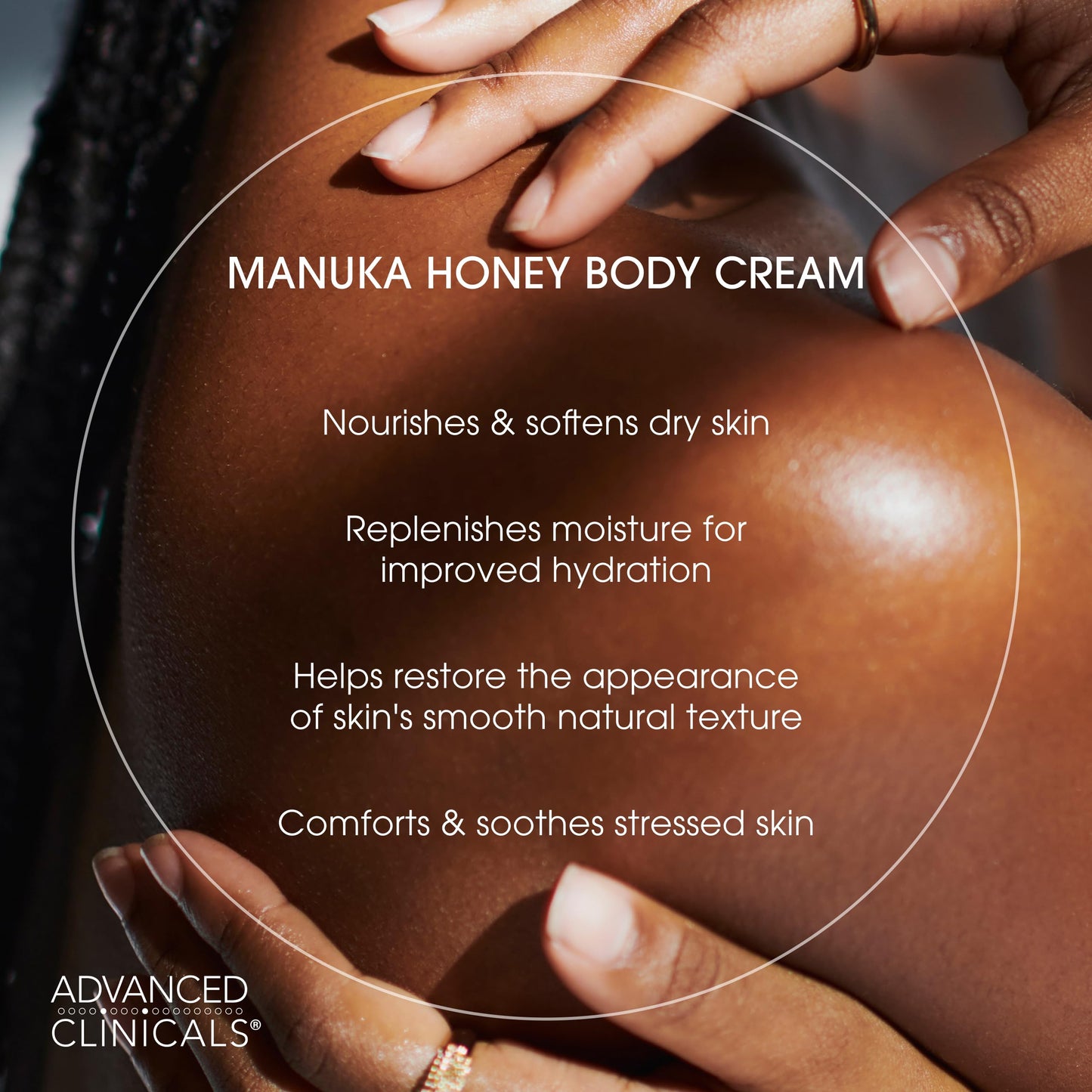 Advanced Clinicals Manuka Honey Body Cream for Dry Skin – Hydrating Collagen Body Butter & Moisturizer for Men & Women, 16 oz