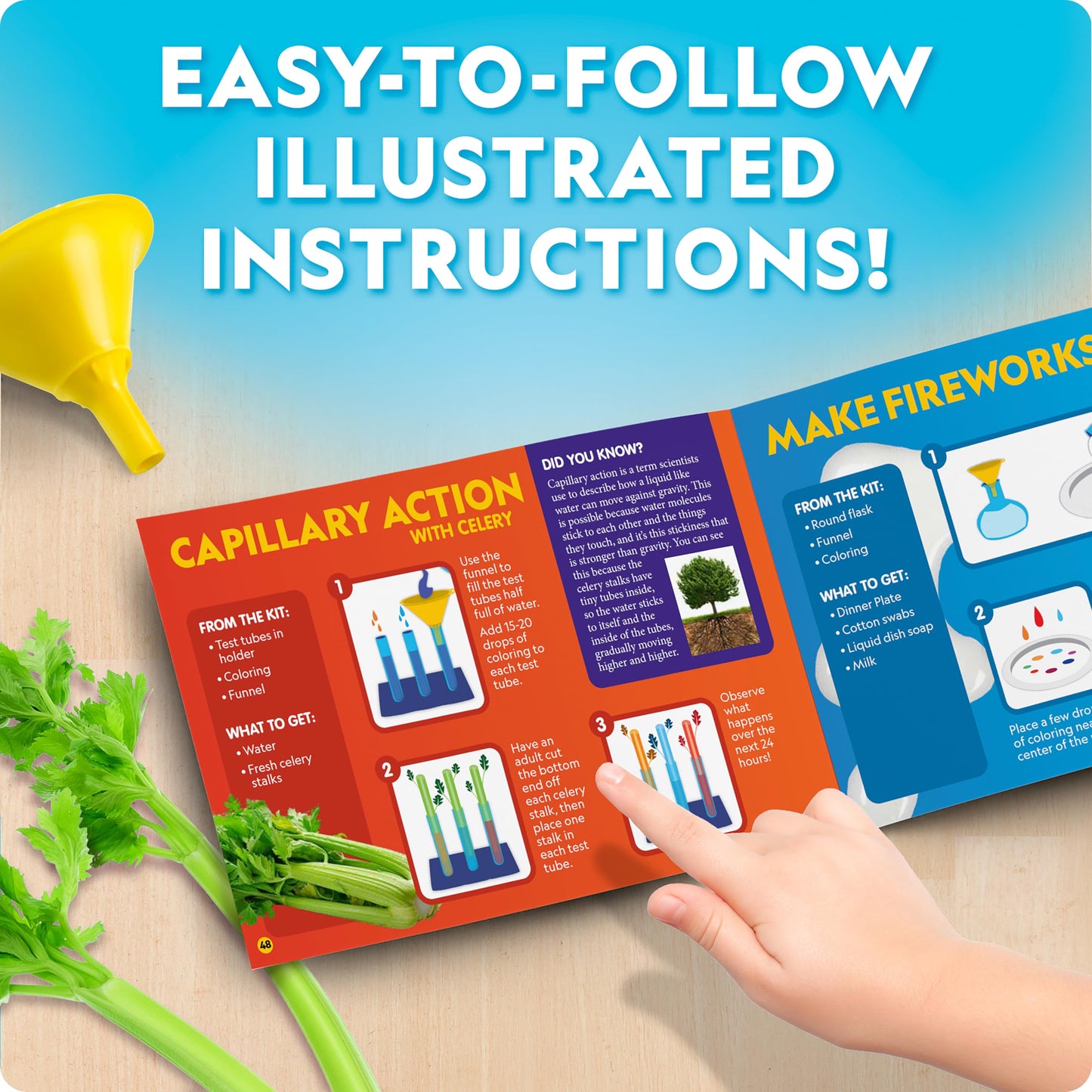 National Geographic Kids Junior Chemistry Set - Complete Early Learning Lab Kit with 50 Science Experiments and 20+ Lab Tools for Kids Aged 4-6