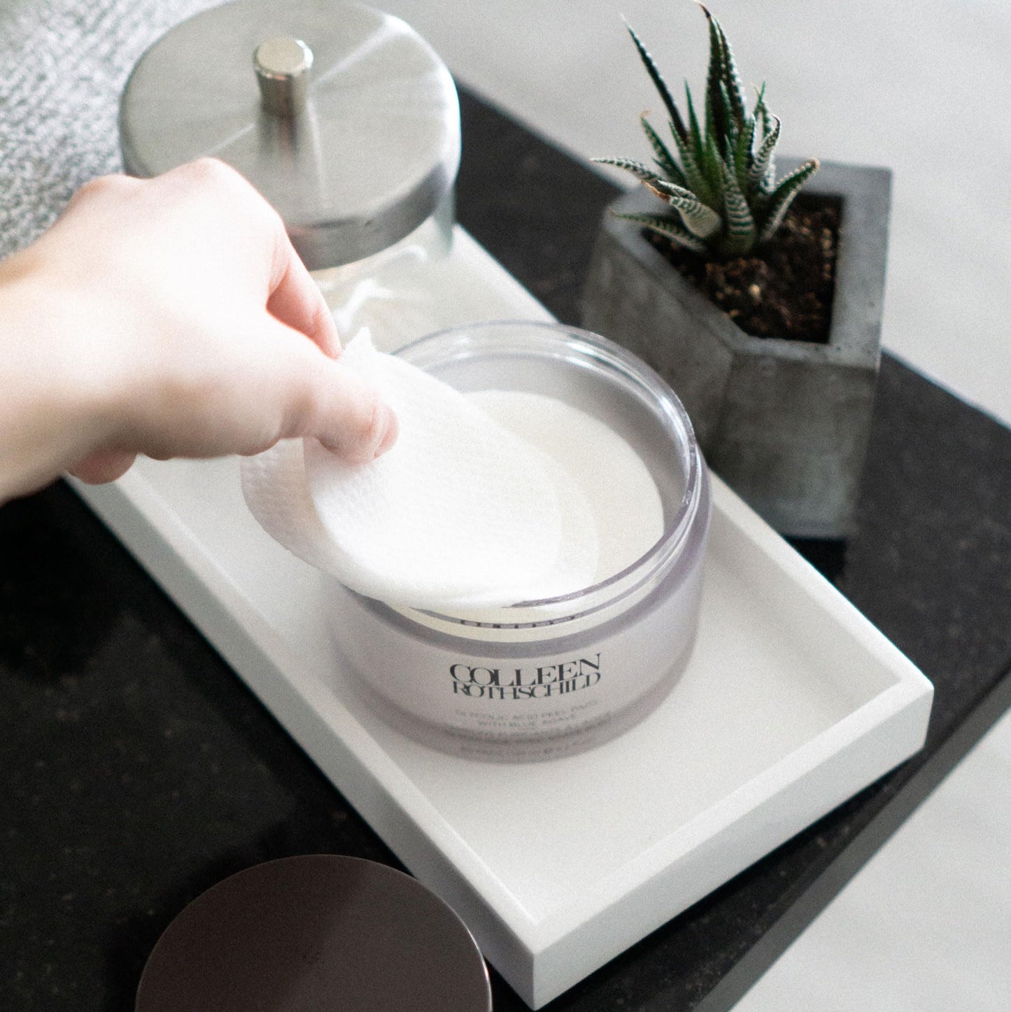 COLLEEN ROTHSCHILD Glycolic Acid Peel Pads with Blue Agave – Gentle Spa-Strength Exfoliating Treatment to Brighten & Smooth Skin, 60 Pads