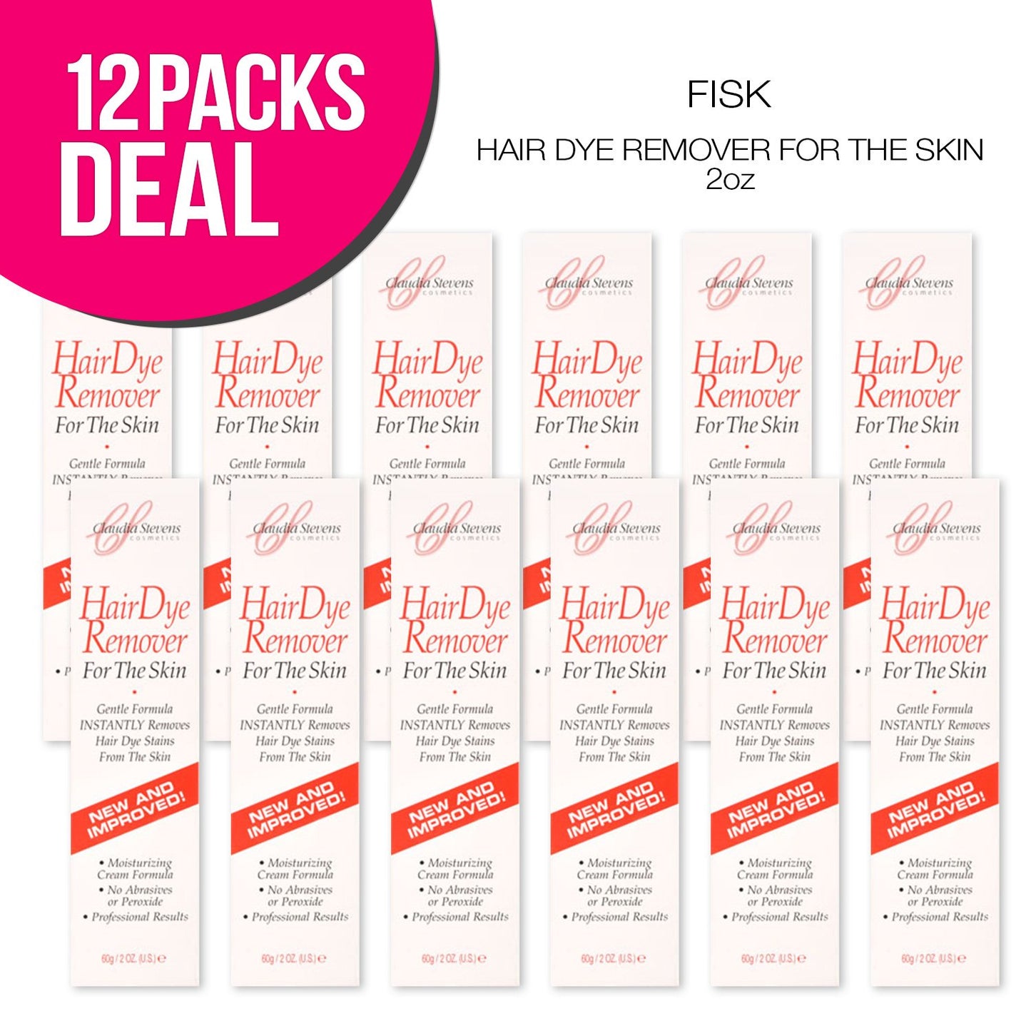 (12 PACKS) Claudia Stevens Hair Dye Remover For The Skin 2oz Deal Package, Hair Color Remover