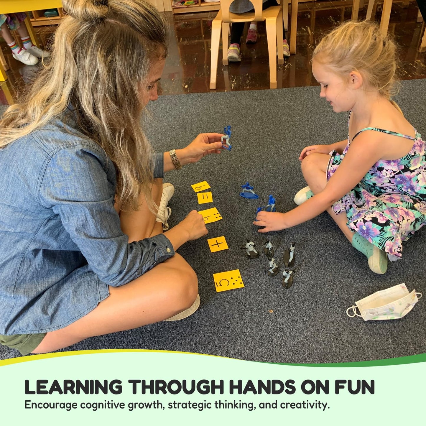 Kaskey Kids Football Guys Set – 30-Piece Maroon vs Orange Teams with Accessories & Travel Case, Sports Action Figures for Ages 3+