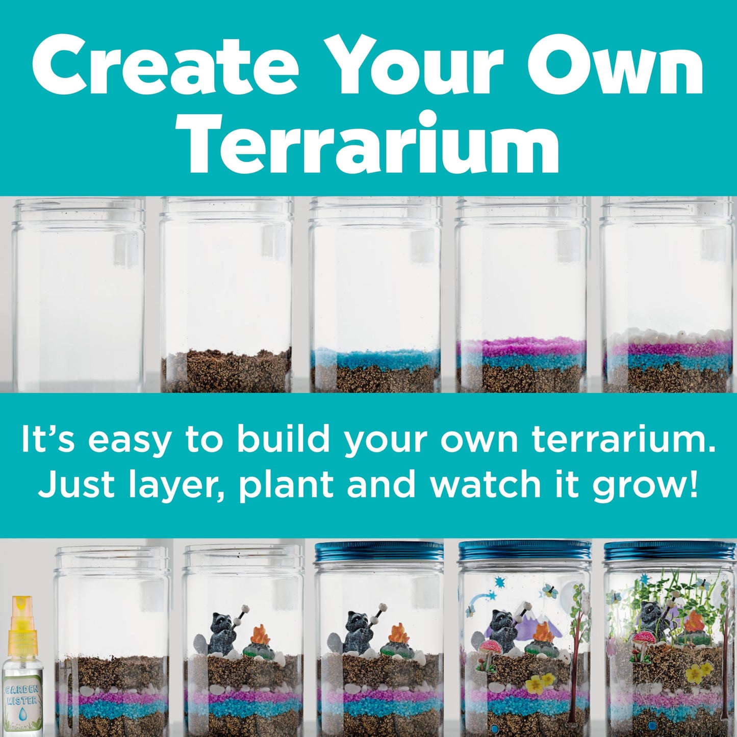 Creativity for Kids Grow 'N Glow Terrarium Kit - Educational Science Kits, Kids Gifts for Boys and Girls, Craft and STEM Projects (Ages 6+)