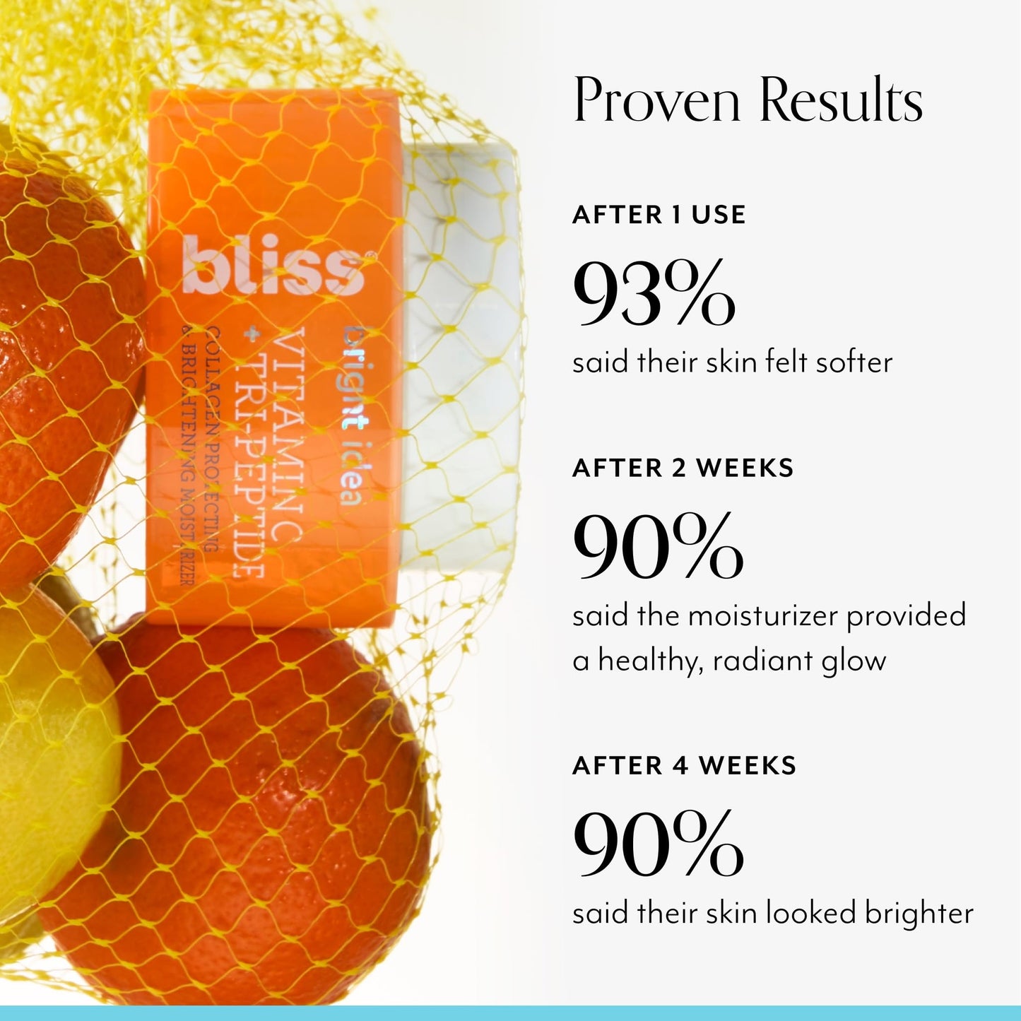 Bliss Vitamin C + Tri-Peptide Brightening Moisturizer – Squalane, Hydrating Anti-Aging Face Cream, Vegan & Cruelty-Free, 1.7 fl oz
