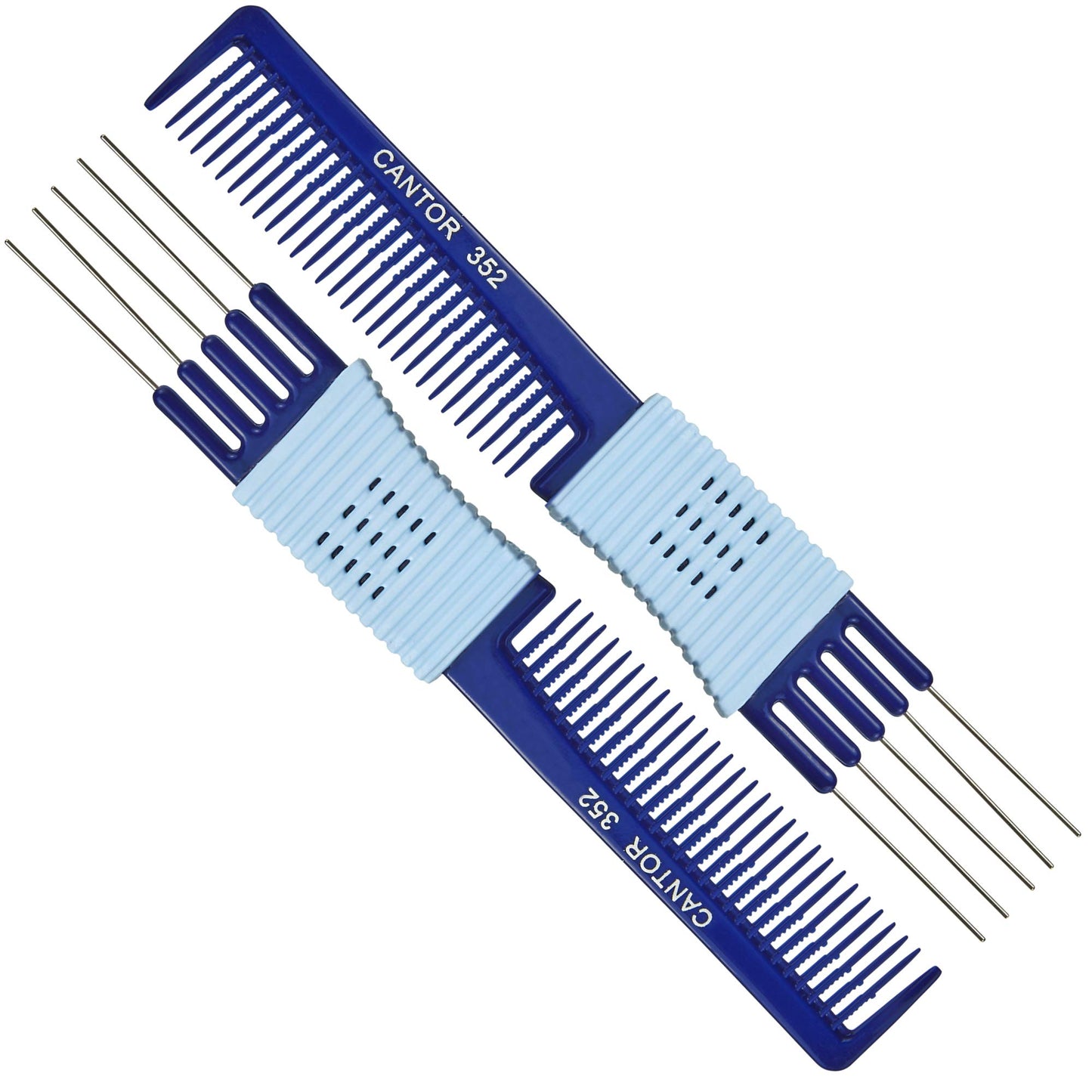 Cantor Lift Teasing Comb and Hair Pick 2 Pack, Stainless Steel Lifts - Anti Static Comb For All Hair Types
