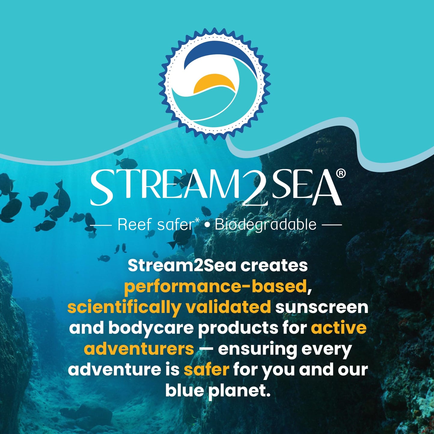 STREAM 2 SEA 3-in-1 Shampoo, Body Wash & Conditioner | Reef Safe, Natural & Organic Camping Soap | Sulfate & Paraben Free Hair & Skin Care, 32 oz