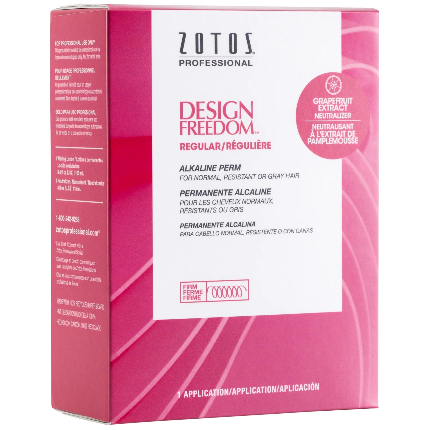 Zotos Professional Design Freedom perm kit packaging on a white background