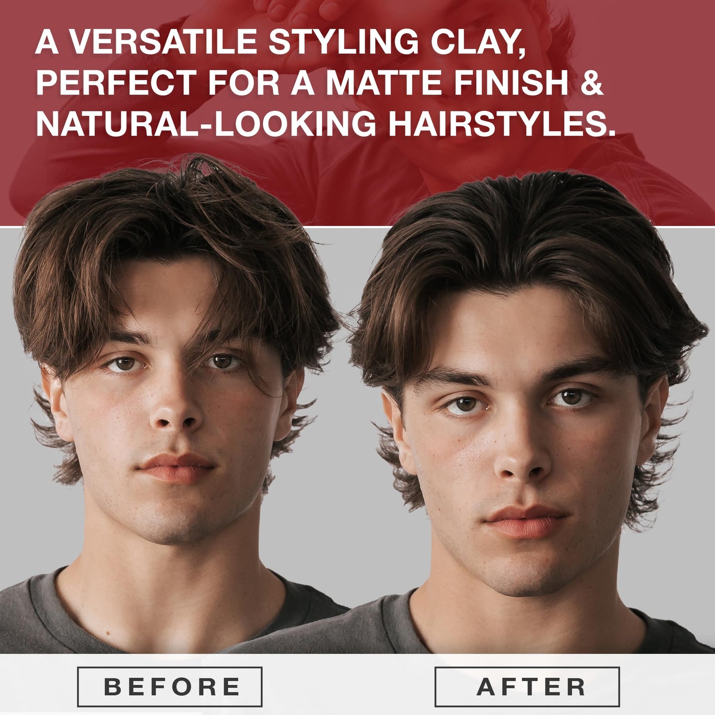 CRVFT Hair Clay 2oz | Medium Hold Matte Finish | Adds Volume & Texture | Reworkable Styling Clay for Short & Medium Hair | Unscented, Stylist Approved