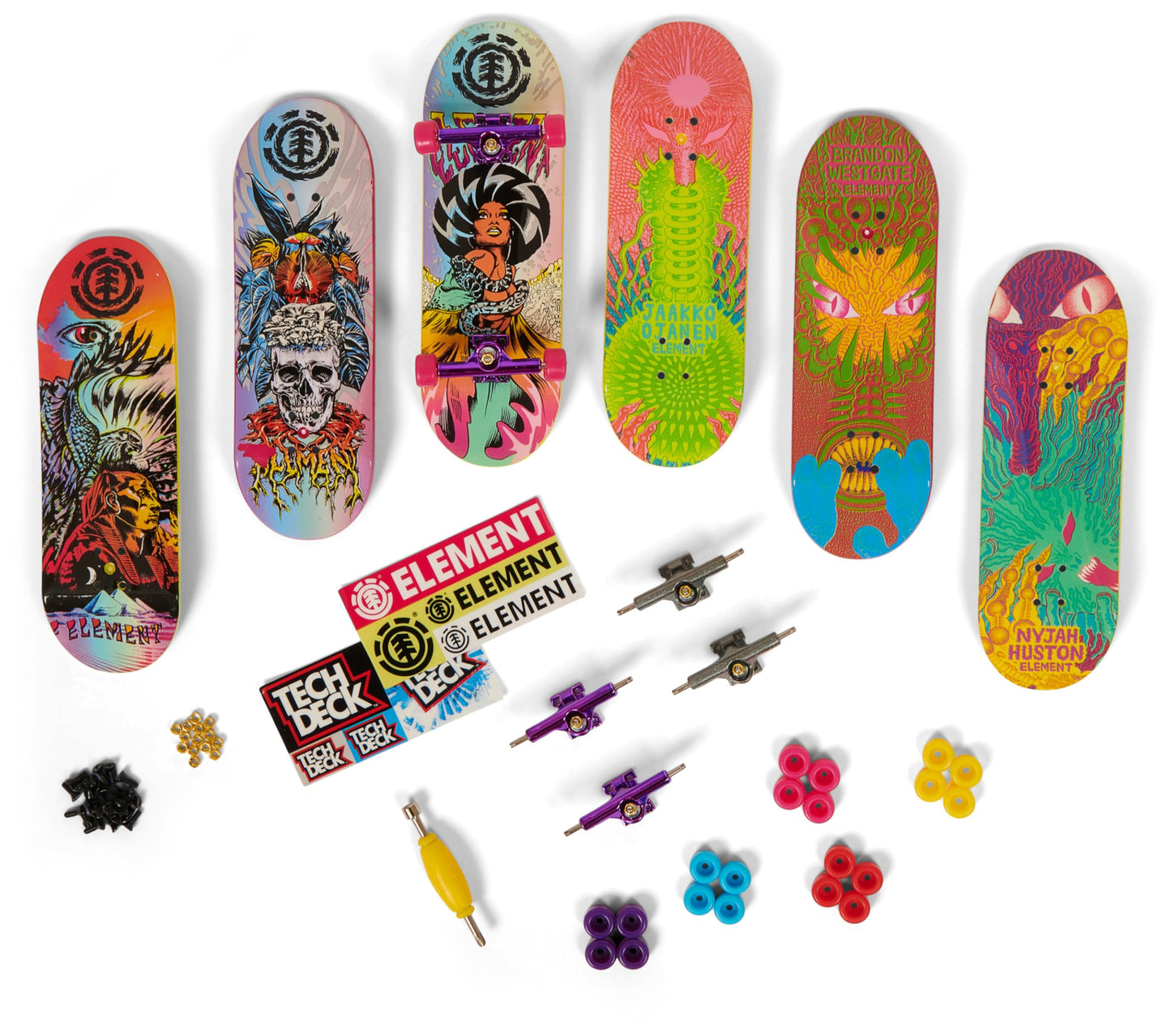 TECH DECK, Sk8shop Fingerboard Bonus Pack, Collectible and Customizable Mini Skateboards (Styles May Vary)