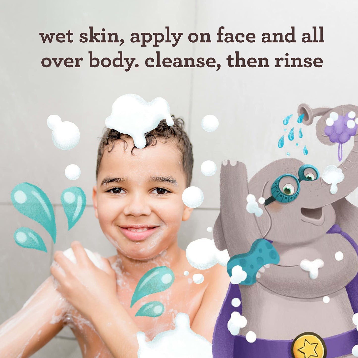 Aveeno Kids Sensitive Skin Face & Body Wash, Oat Extract, Tear-Free, Non-Drying, Hypoallergenic, Gentle Pump, 18 fl oz