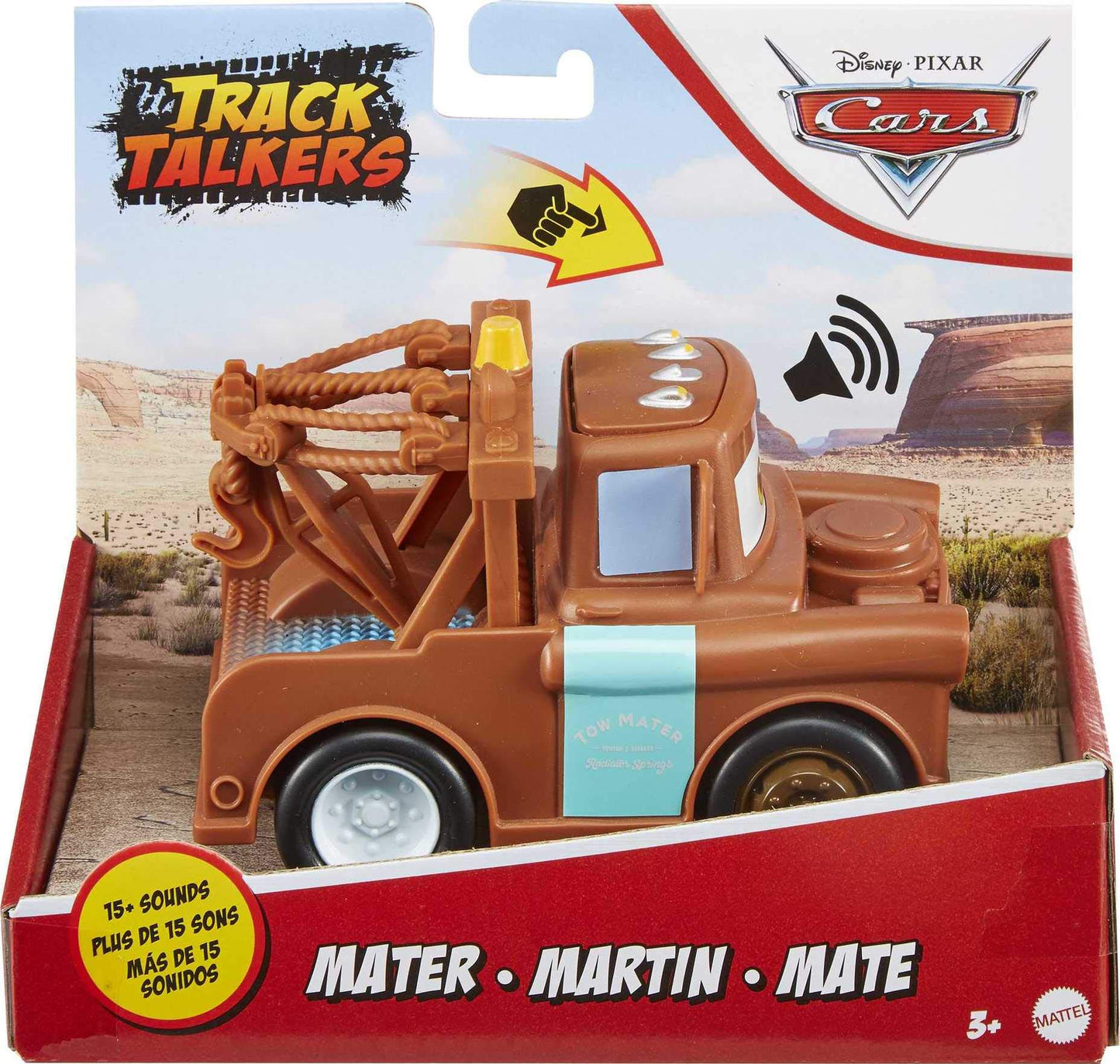 Disney Cars Talkers Mater 5.5" Vehicle with Movie Sounds – Authentic Tow Truck Toy, Fun Gift for Kids 3+