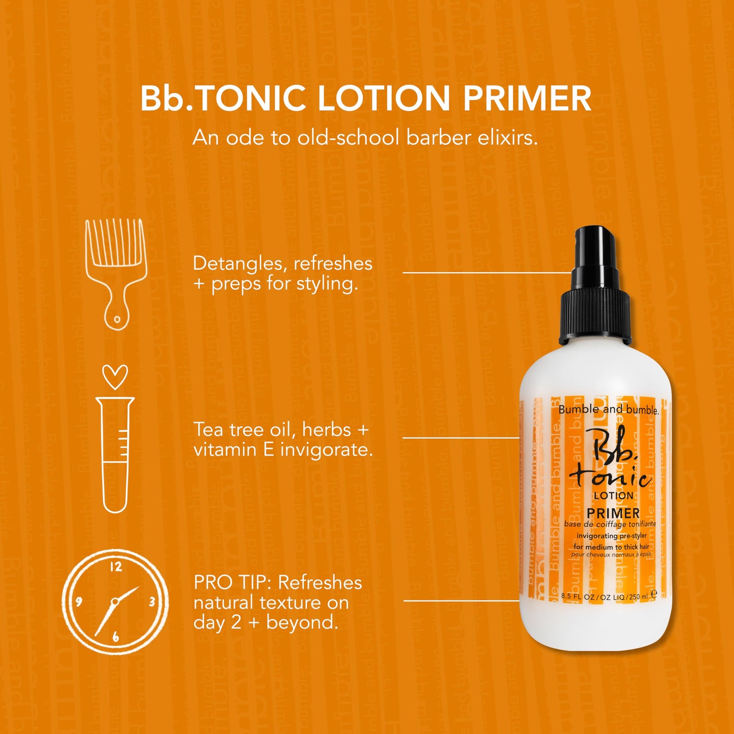 Bumble and bumble. Tonic Lotion Hair Primer with Tea Tree Oil | Detangling + Refreshing | Curly, Wavy, Straight, 8 Fl Oz