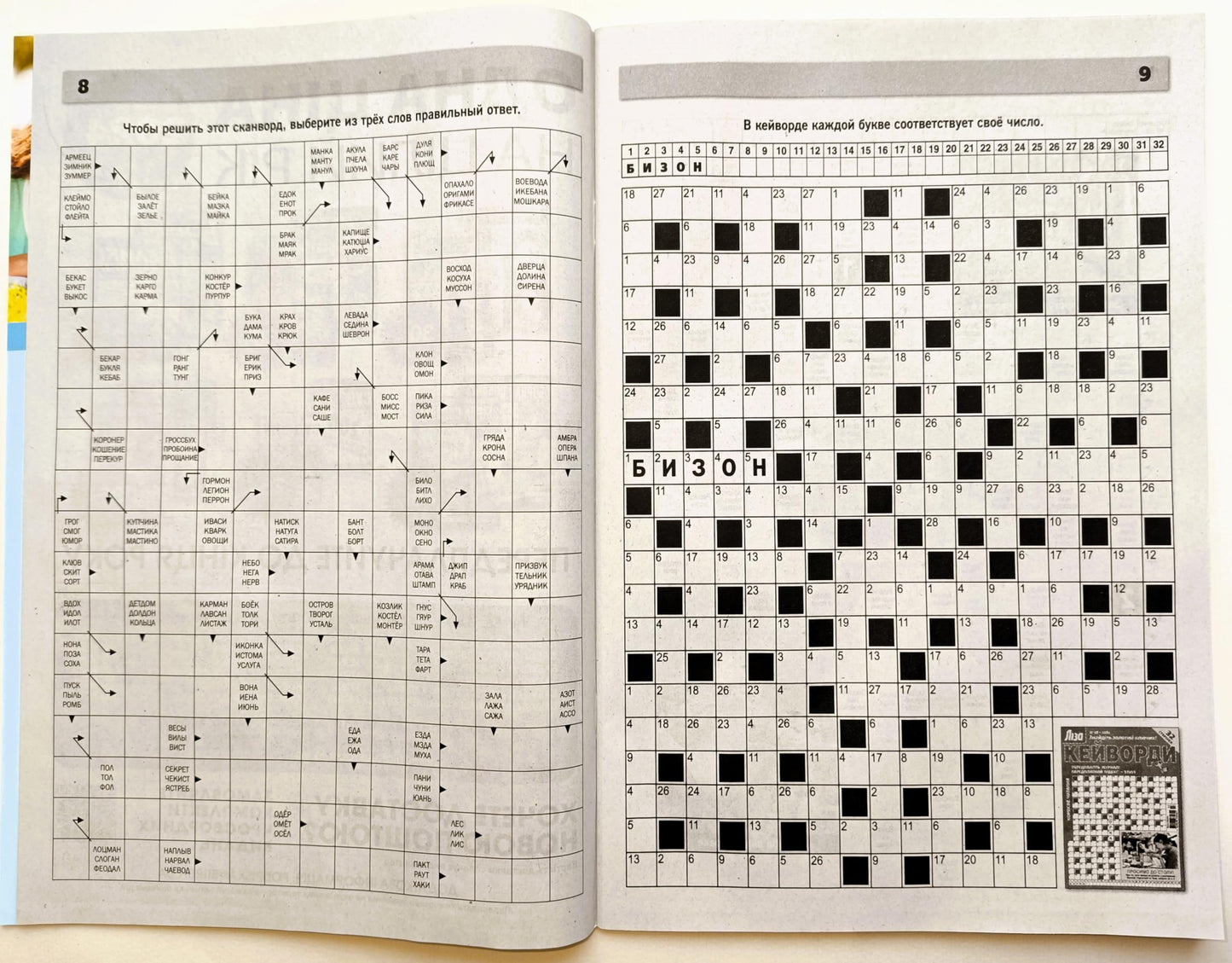 Labirint Krossvordov 3/2024 – Russian Crossword, Scanword & Sudoku Magazine with Jokes, Word Search, Brain Teasers, 66 Pages for Language & Memory Training