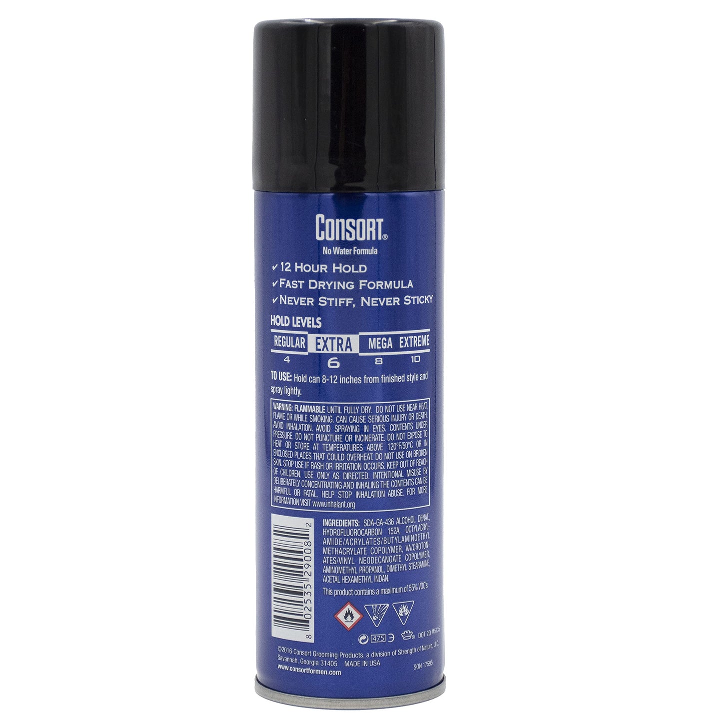 Consort Extra Hold Hair Spray, Unscented, 8.3 Oz
