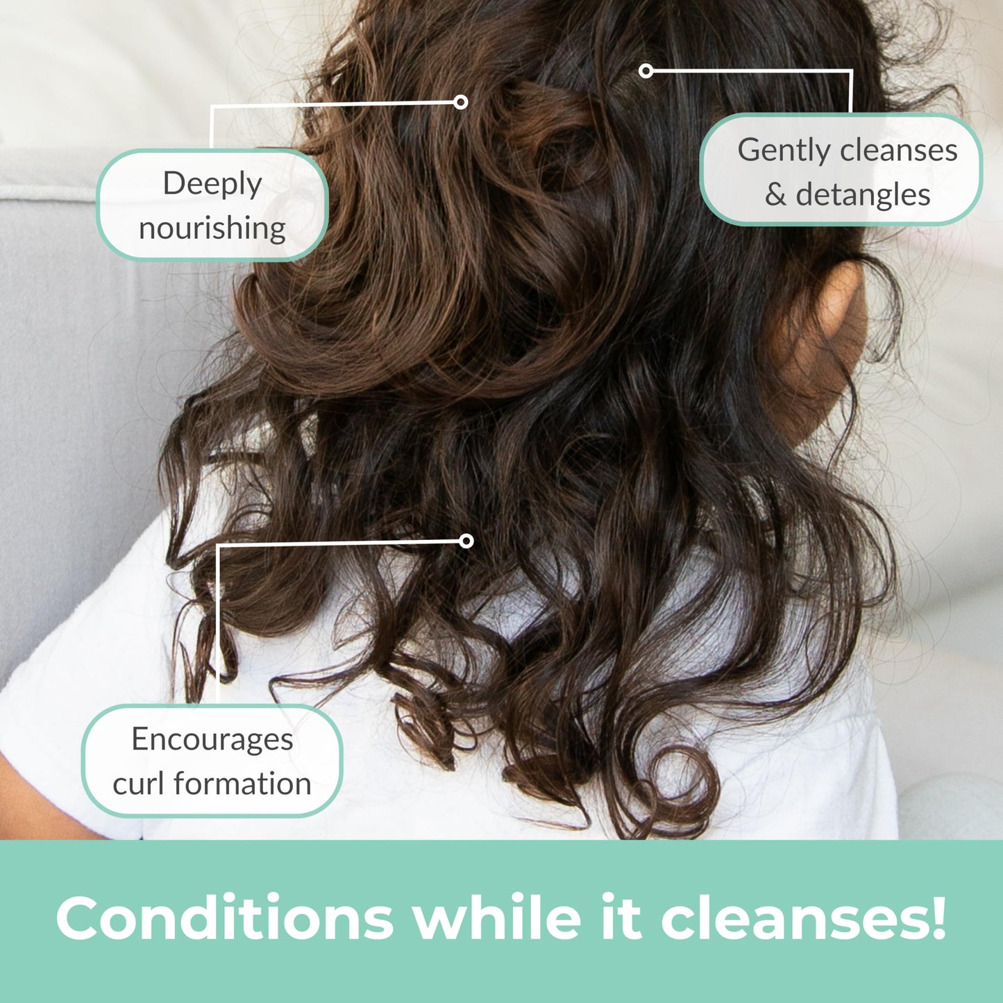 Love Ur Curls Kids 2-in-1 Shampoo & Conditioner | Fragrance-Free, Tear-Free, Gentle Formula | Sulfate & Paraben Free, 300 mL