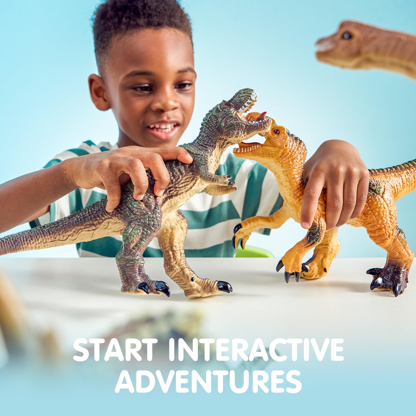 JOYIN 6-Piece Large Soft Dinosaur Toy Set for Toddlers with Educational Book – Realistic Dino Figures for Boys & Girls Ages 1-5