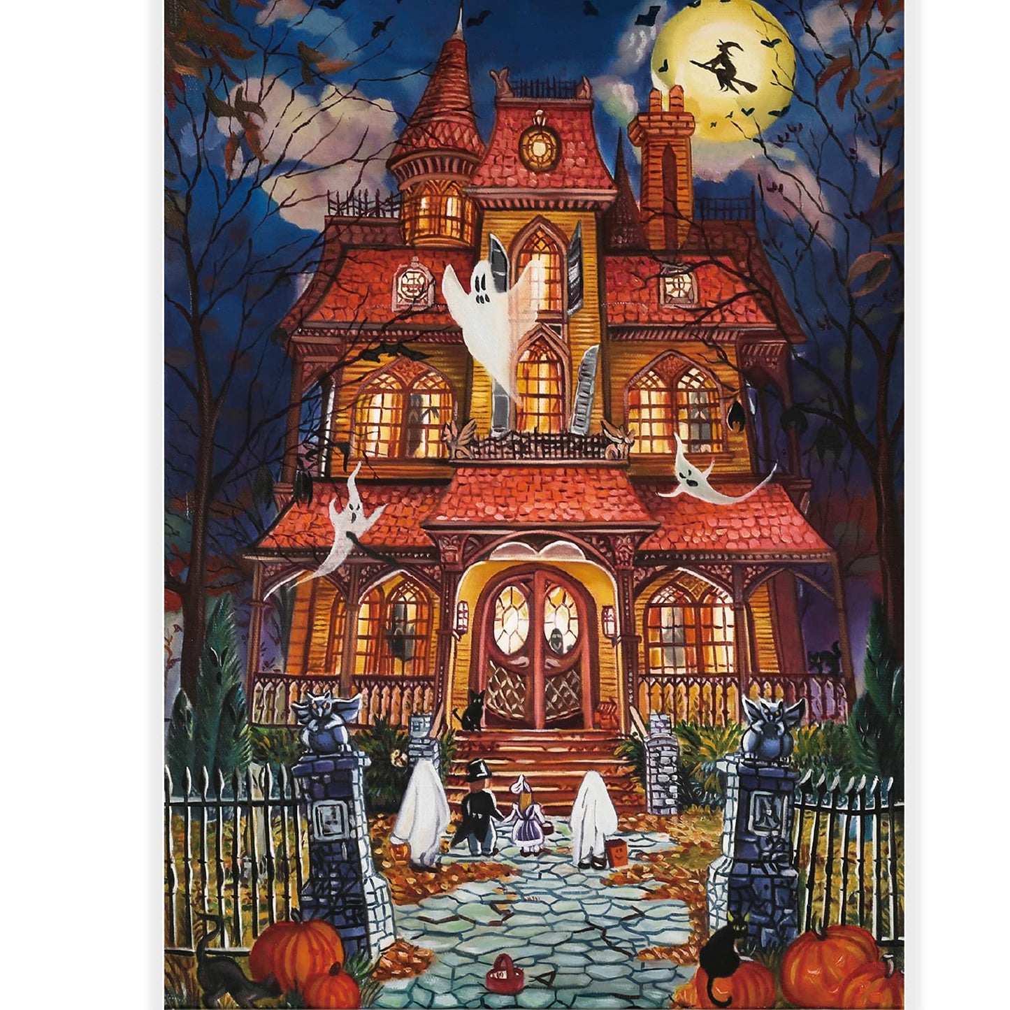500 Piece Puzzles for Adults, Halloween Fright Night 500 Pieces Jigsaw Puzzles for Adults, Halloween Decoration for Family Party Holiday