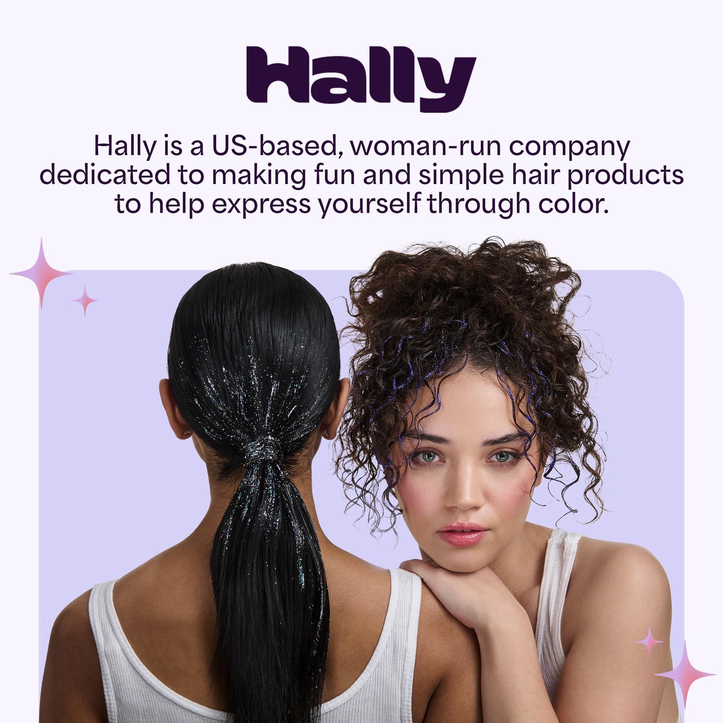 Hally Hair Fluffy G Hair Gloss (Clear) 3.4 fl oz | Hair Glaze for Color-Treated, Fine, Dry & Frizzy Hair | Adds Shine, Volume & Vibrancy