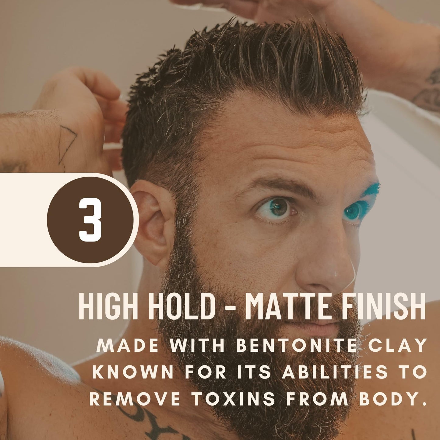 Johnny Slicks Formula 49 Clay Pomade – All Organic Hair Styling Clay for Men, Firm Hold & Matte Finish, Promotes Healthy Hair Growth, 2 oz Original