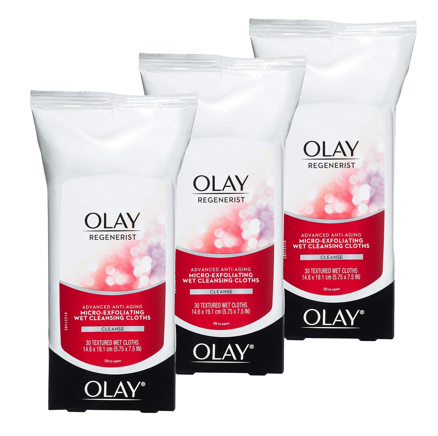 Olay Regenerist Micro-Exfoliating Makeup Remover Wipes - 30ct, 3 Pack, Cleanses, Smooths & Refreshes Skin, Travel-Friendly