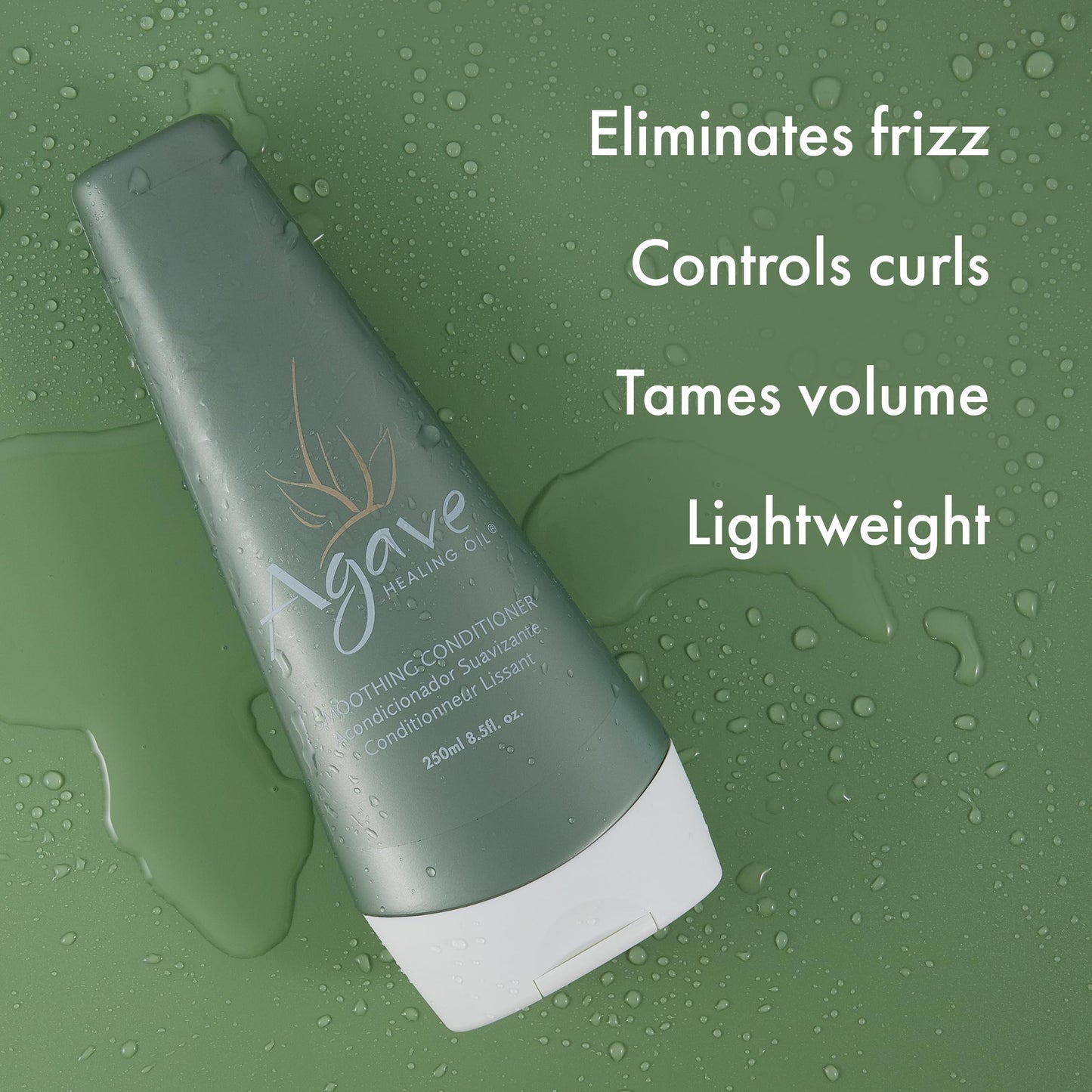 Agave Smoothing Conditioner Lightweight Moisture Infusion & Frizz Control, Sulfate-Free, Color-Safe, 8.5 fl oz