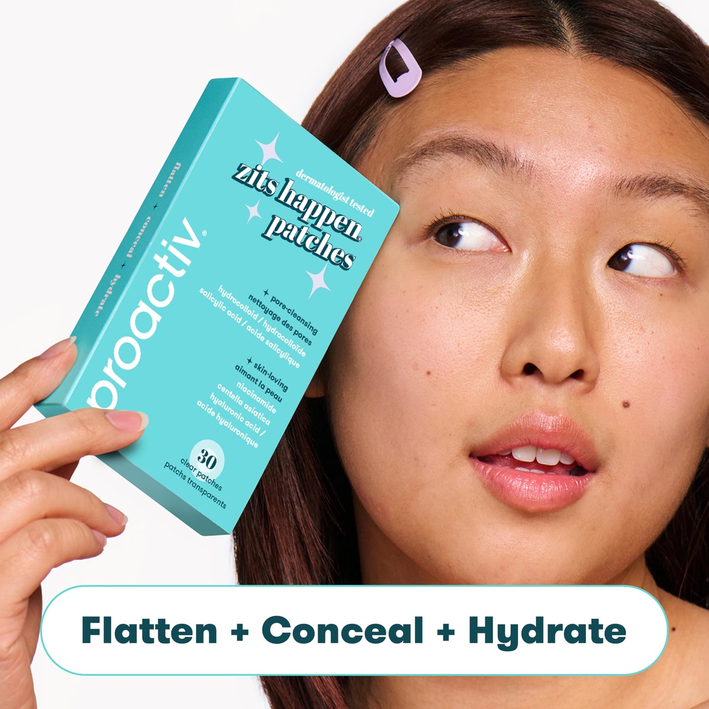 Proactiv Zits Happen® Hydrocolloid Acne Patches- Pimple Patches for Face and Back Acne with Pore Cleansing Salicylic Acid- 30 Count