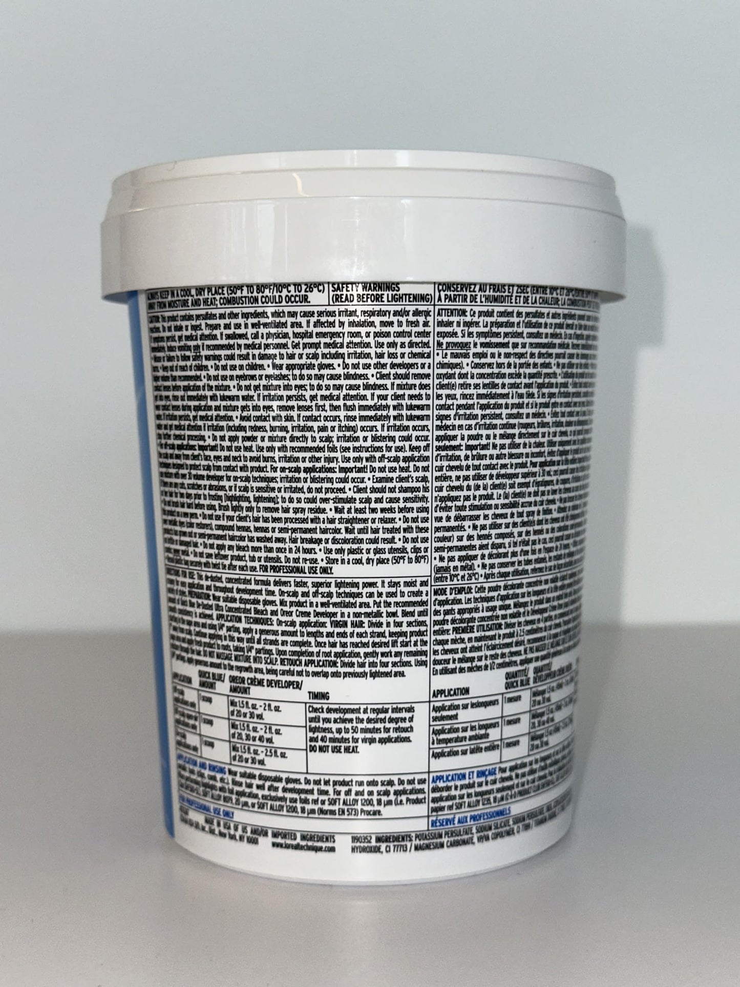 L'Oreal Quick Blue High Performance Hair Bleach Powder | Professional No-Drip Formula | Extra Strength Lightens Up to 7 Levels | 1 lb