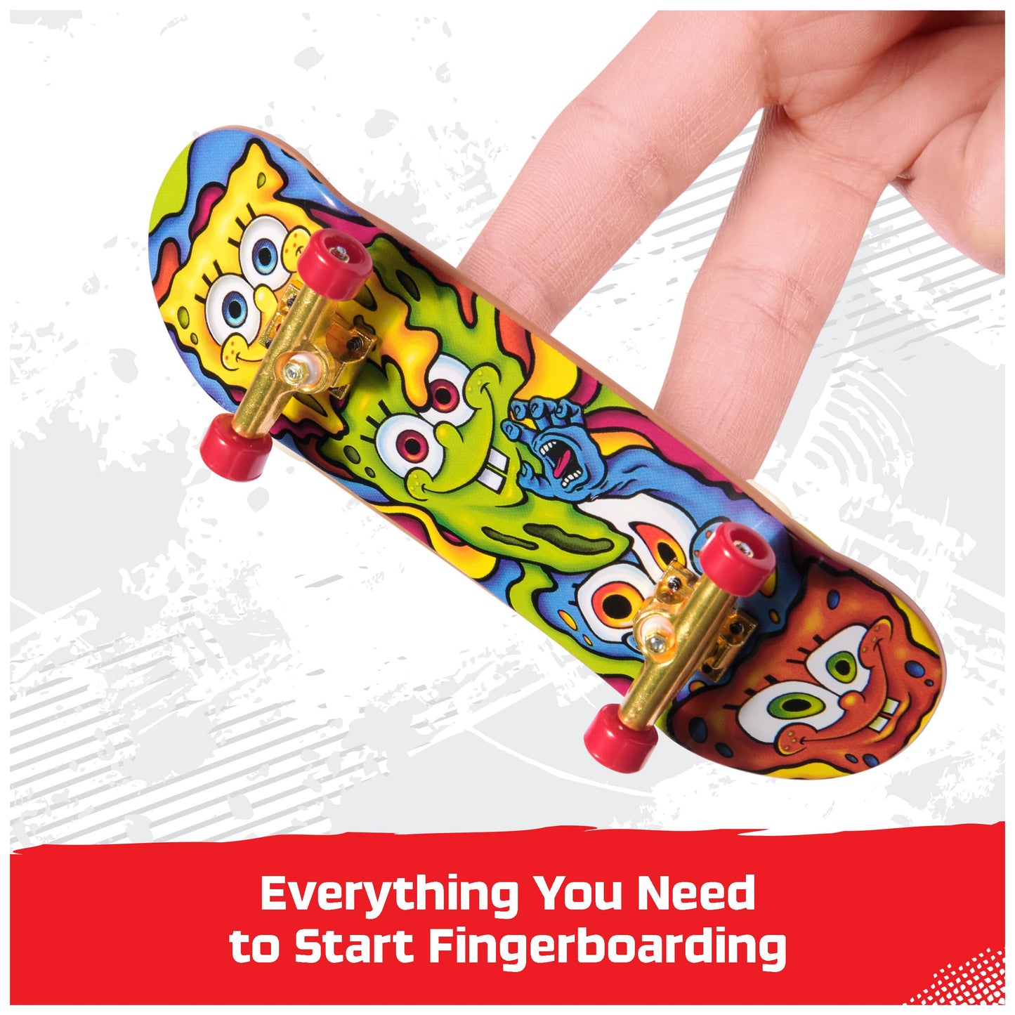 TECH DECK, Spongebob Sk8shop Fingerboard Bonus Pack, Collectible and Customizable Mini Skateboards, Kids Toys for Ages 6 and up