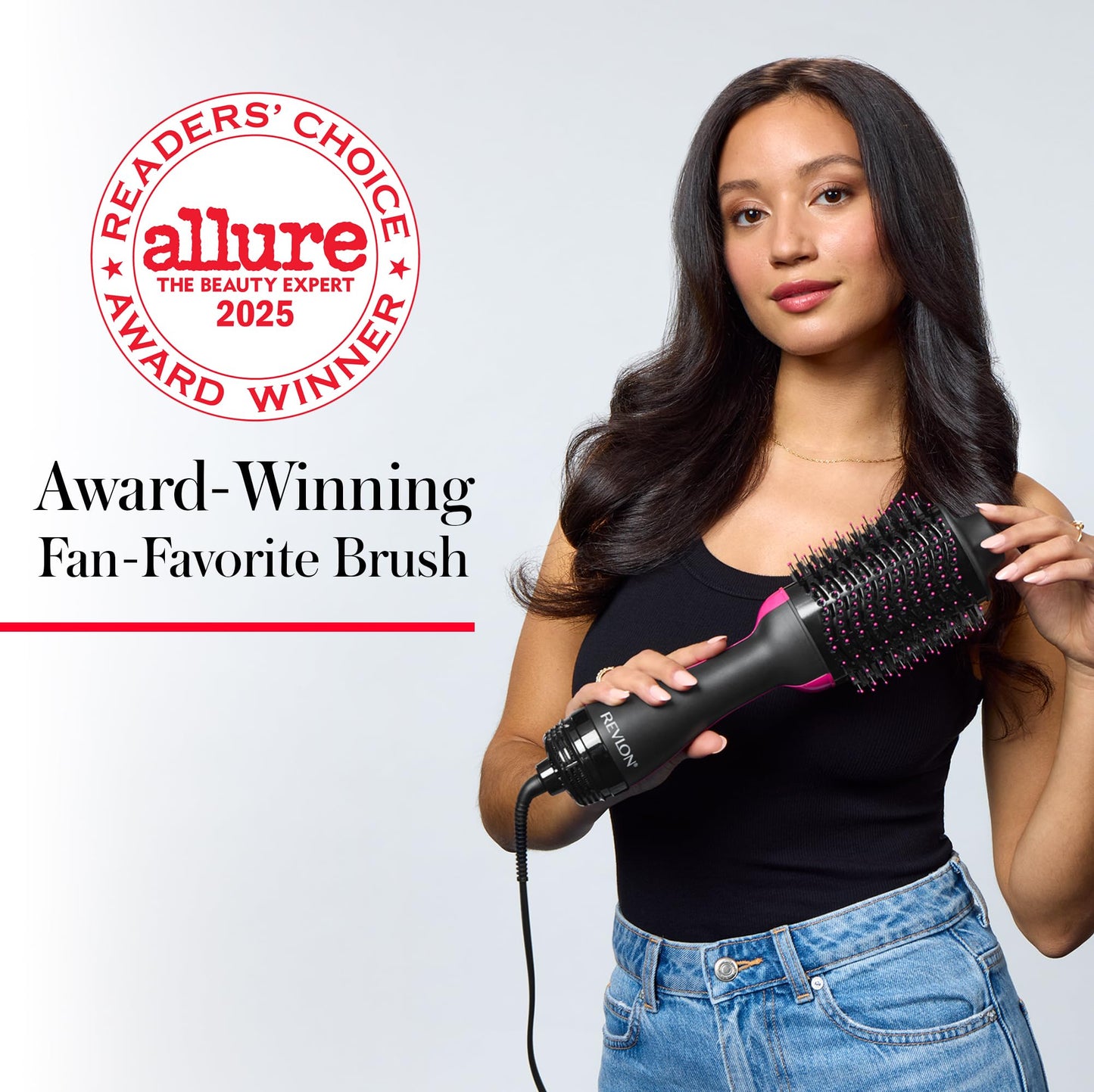 REVLON One-Step Volumizer Hair Dryer & Styler – Smooth, Shiny Salon Blowouts with Less Frizz & Heat Damage – For All Hair Types (Black)