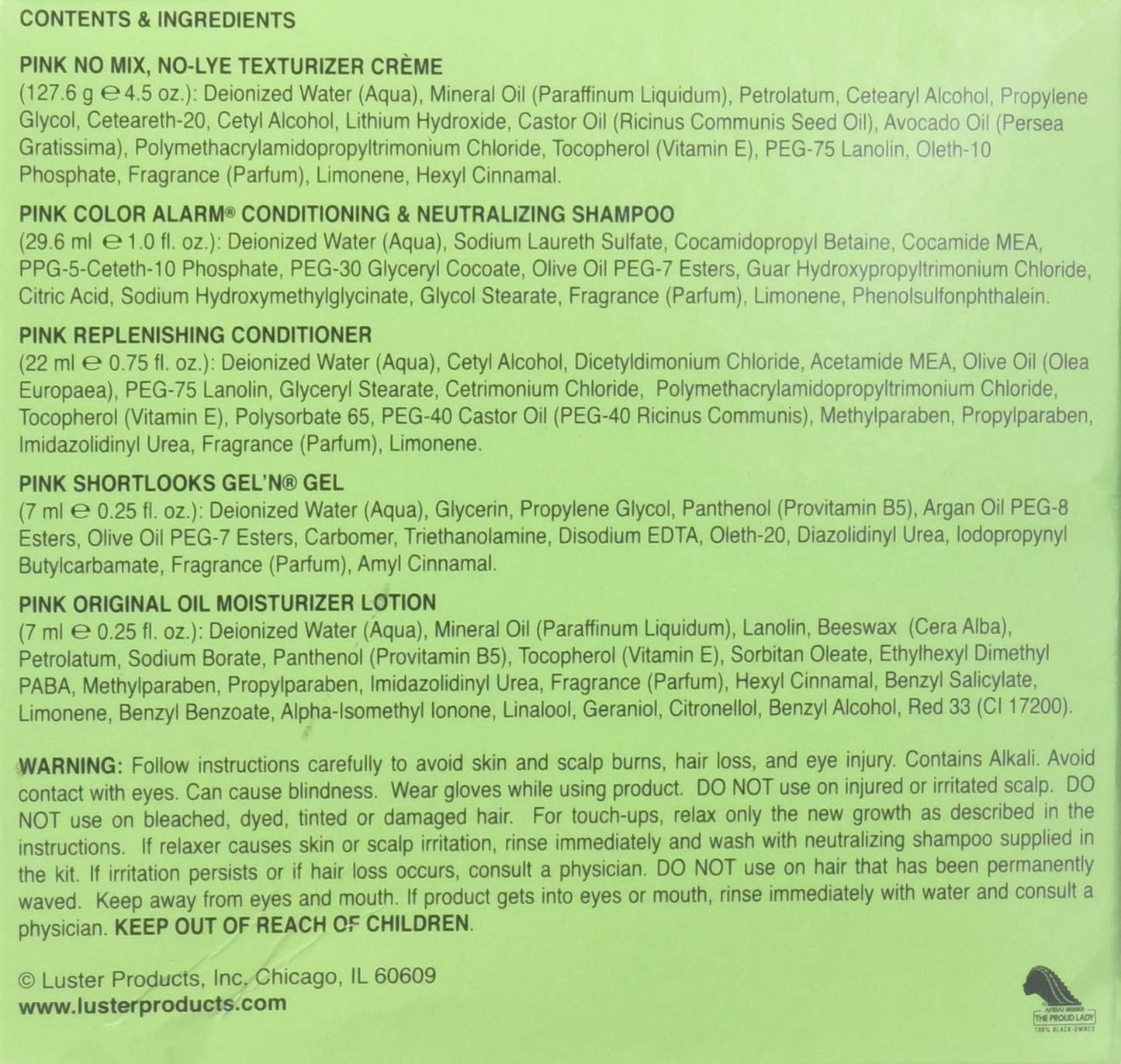 Luster's ShortLooks Texturizer Curl Softner