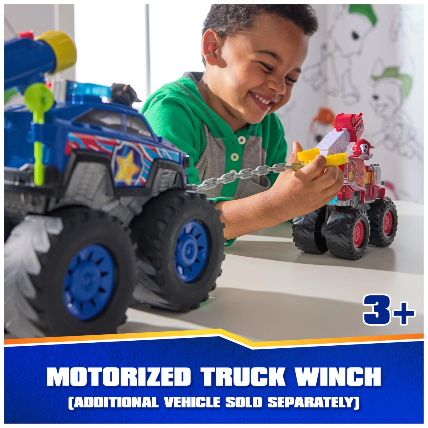 Paw Patrol: Rescue Wheels Chase’s Power Haulin’ Cruiser, Toy Truck with Launcher, Motorized Winch, Lights & Sounds, Kids Toys for Boys & Girls Ages 3+