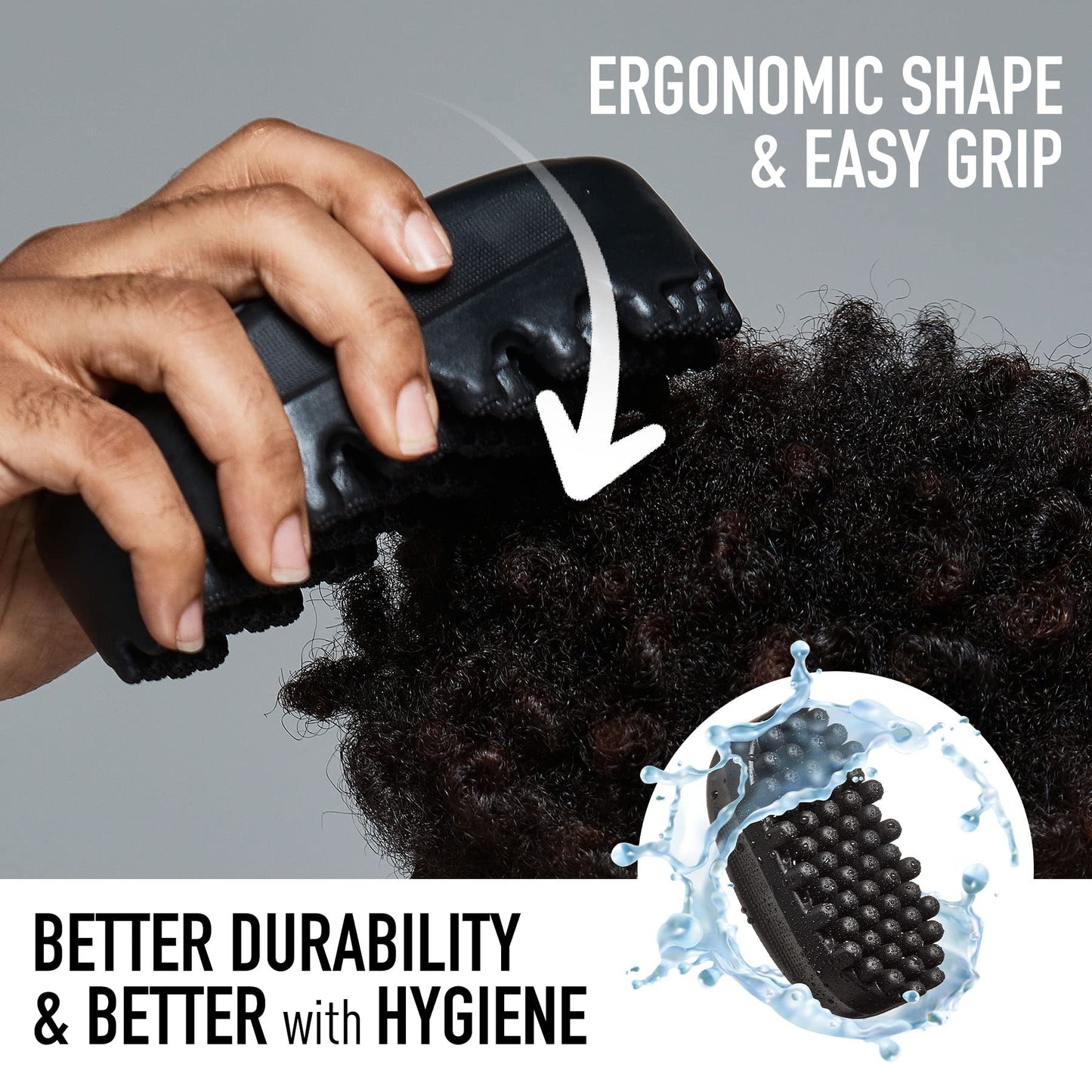 RED by Kiss BowWow Twist King Premium Twist Styler Comb Brush – Washable, Durable Sponge Alternative for Barbers & Daily Use, Ideal for Afro, Curly, Coiled, 4C Hair