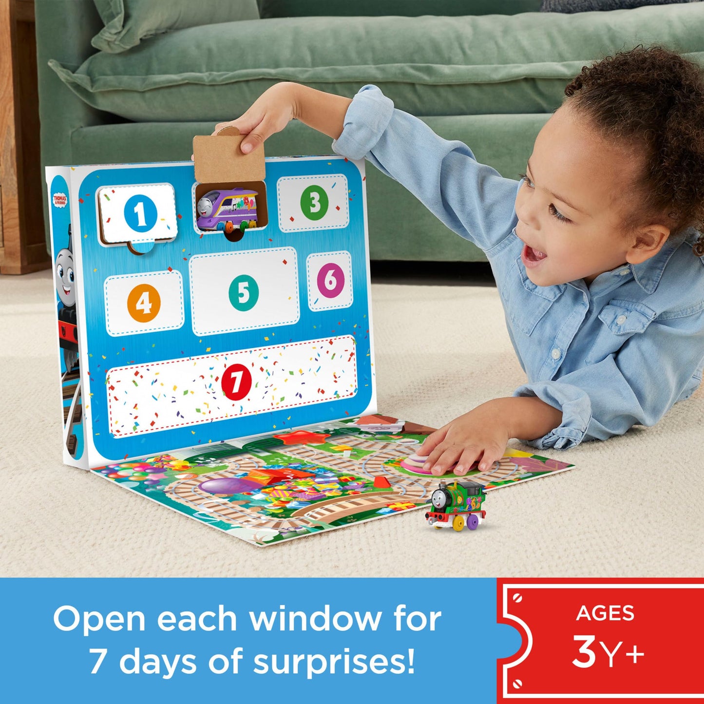 Thomas & Friends Toy Trains Gift Set Thomas’ 7 Days of Surprises, 10-Piece Diecast Vehicles with Cargo for Kids Ages 3+ Years