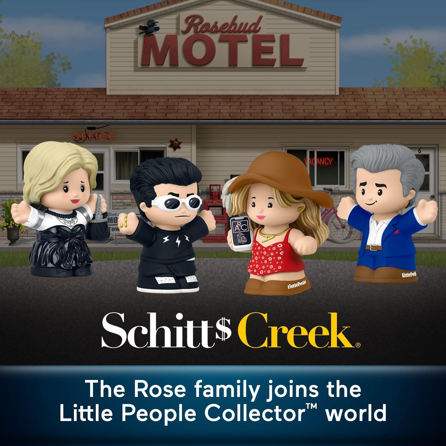 Little People Collector Schitt’s Creek TV Series Special Edition Set for Adults & Fans, 4 Figures in Display Package