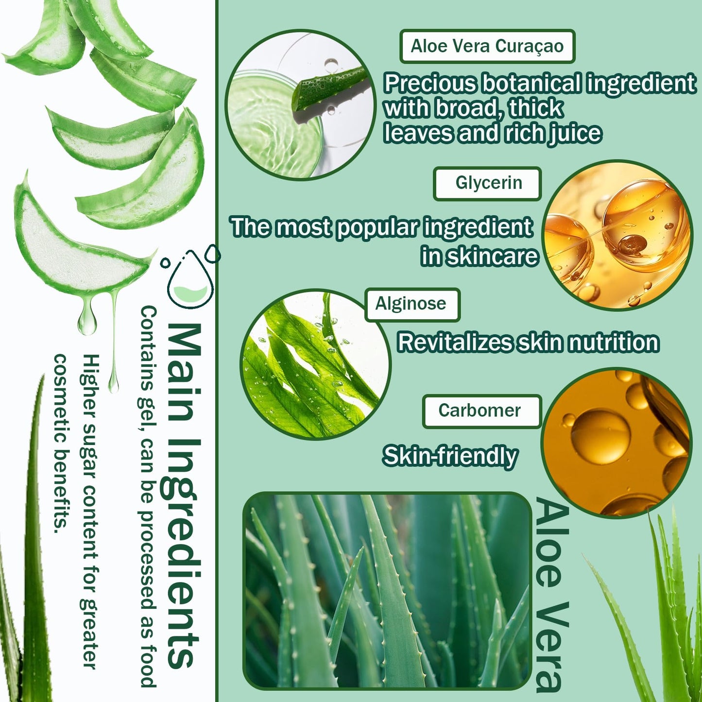 JunKuJK 99% Purity Aloe Vera Gel,260ml - Hydrating Aloe Vera Gel for Face and Skin,No Sticky Moisturizing Aloe Gel A