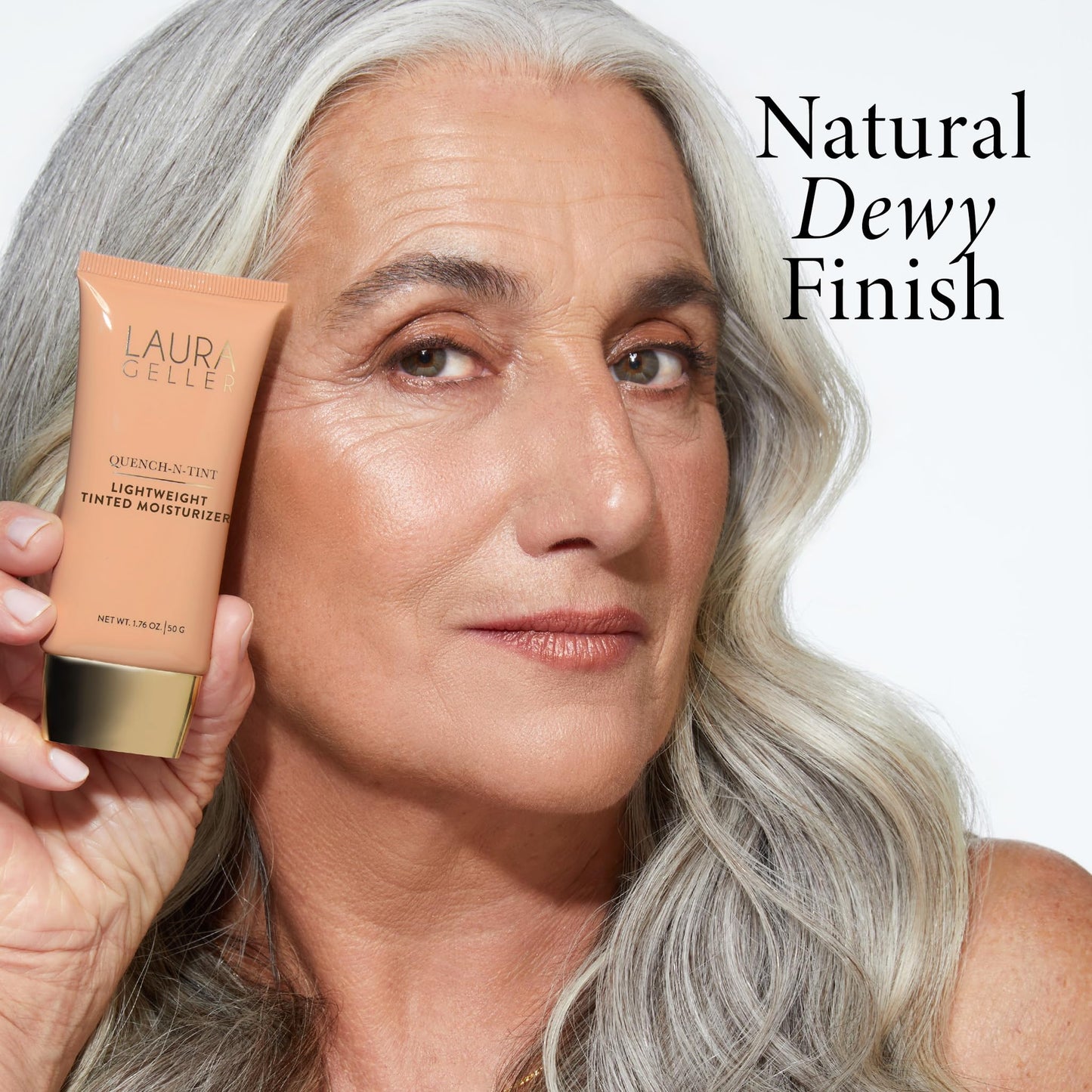 LAURA GELLER Quench-n-Tint Tinted Moisturizer, Porcelain/Fair – Lightweight, Buildable Coverage, Natural Glow, Hydrating Formula