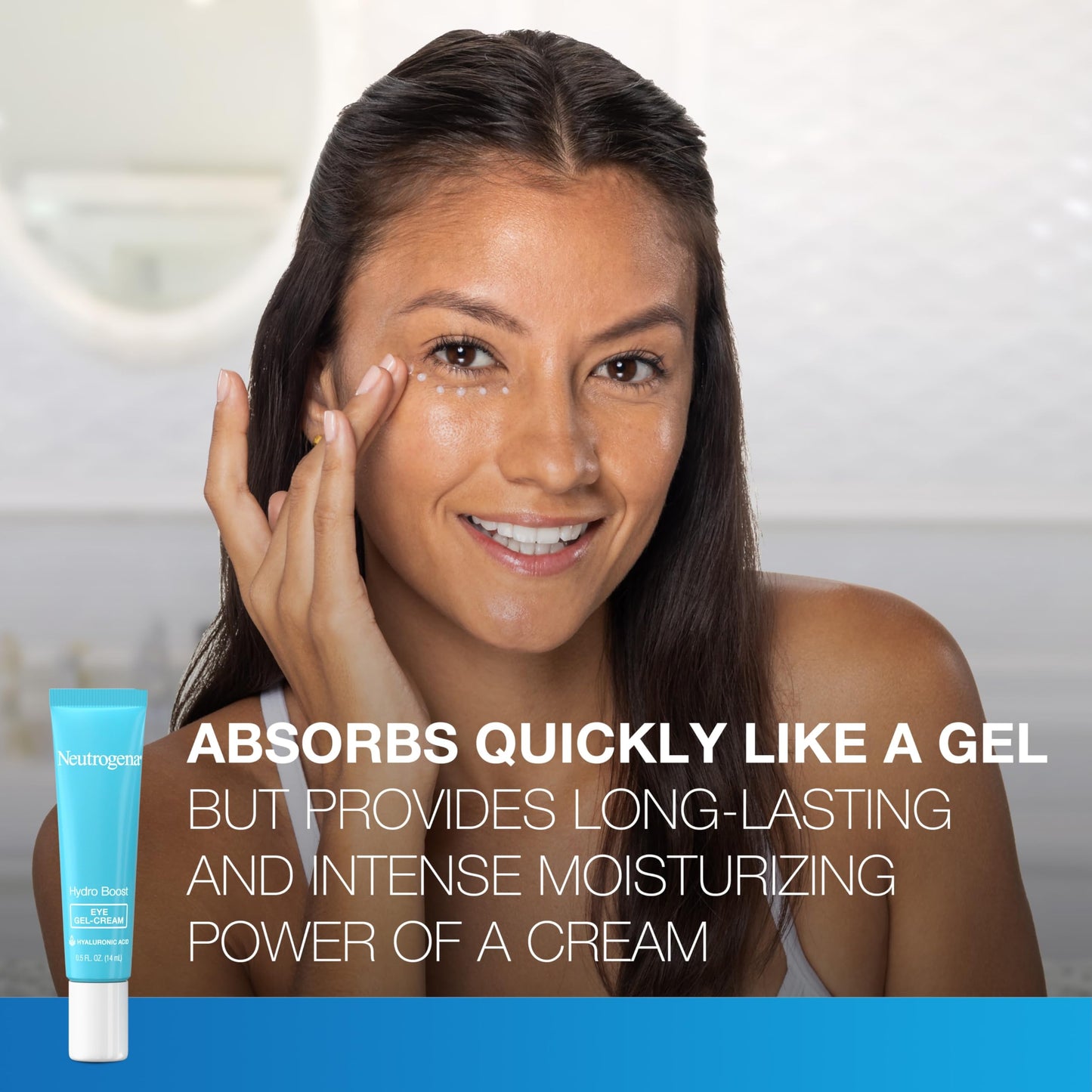 Neutrogena Hydro Boost Under Eye Cream with Hyaluronic Acid – Hydrates, Smooths & Refreshes Under Eyes, Fragrance-Free, 0.5 oz