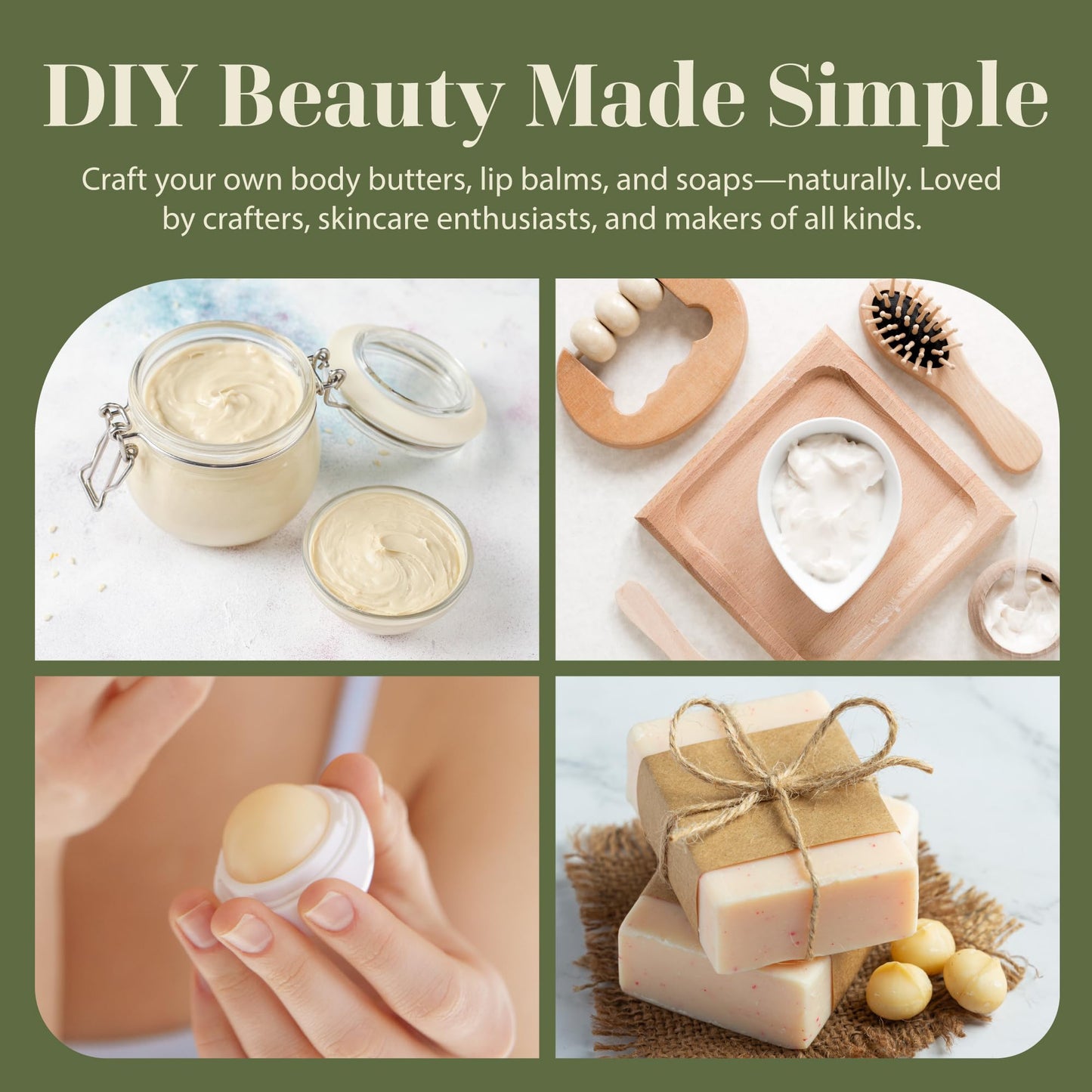 Era of Nature Organic Raw African Ivory Shea Butter 32oz – Moisturizing Skin & Hair, DIY Lip Balm, Cream, Soap & Lotion Making Kit