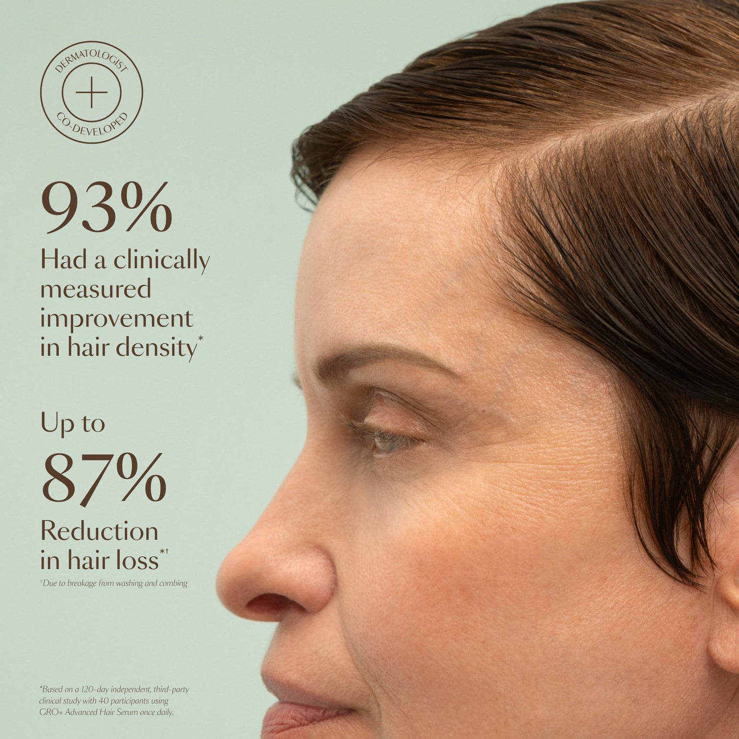 VEGAMOUR GRO+ Advanced Hair Serum for Improving Hair Density, Reduces Shedding and Promotes a Healthy Scalp, 1 pack