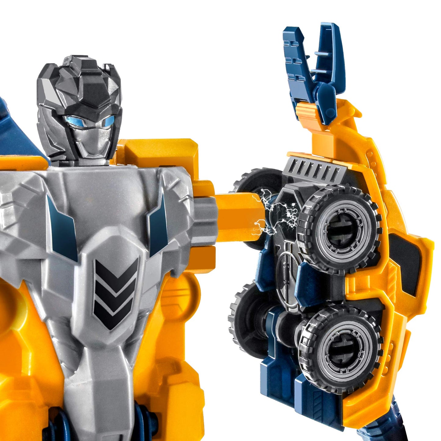 MIEBELY 5-in-1 Toddler Robot Construction Vehicles Set – 5 Transforming Magnetic Robots, Easy DIY Assembly, STEM Educational Toy for Kids