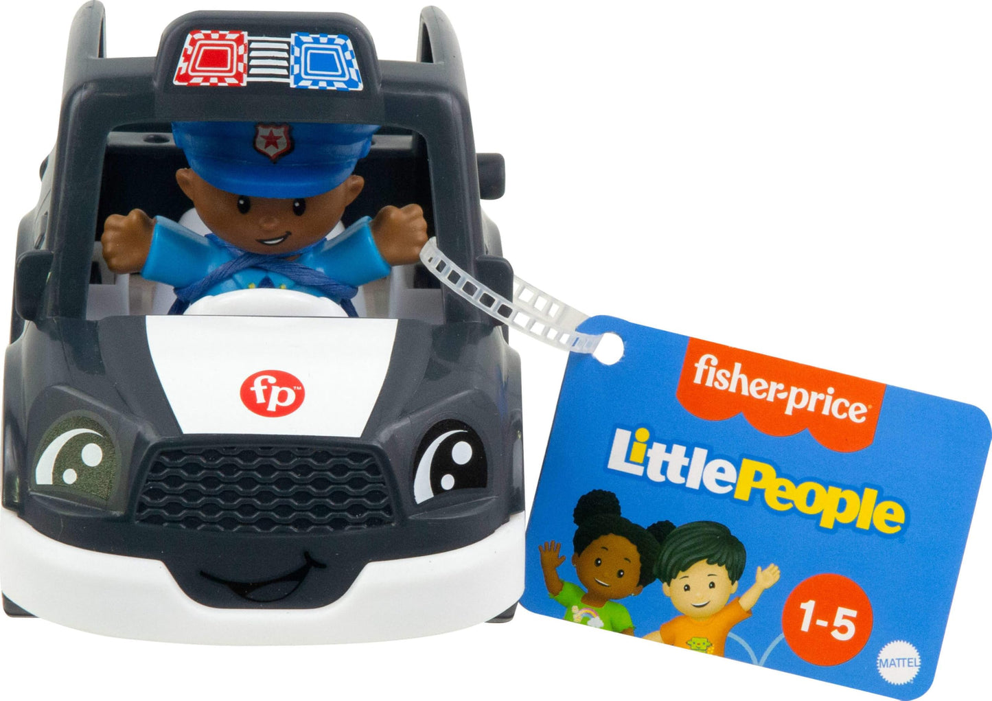 Fisher-Price Little People Toddler Toys Police Car Push-Along Vehicle & Figure for Pretend Play Preschool Kids Ages 1+ Years
