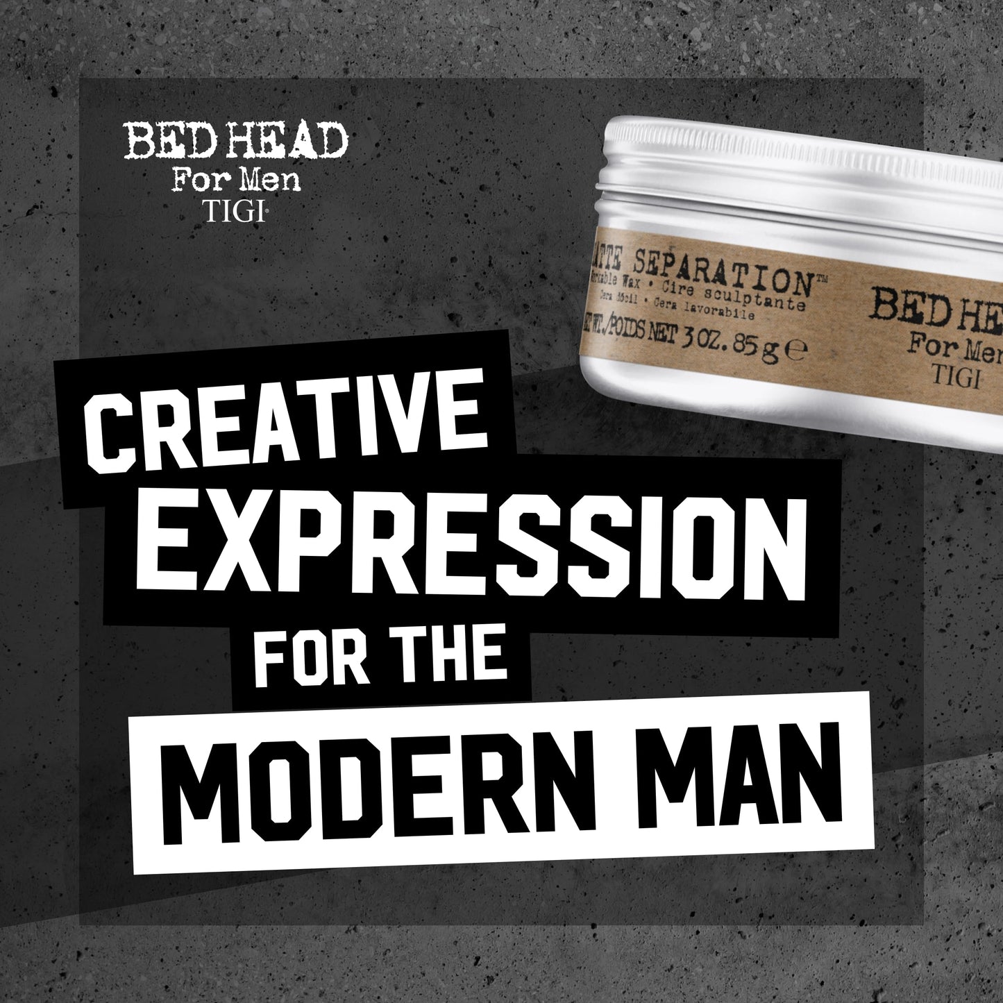 TIGI Bed Head for Men Matte Separation Workable Wax 3 oz (2 Pack) | Strong Hold Styling Wax for Men’s Hair | Use on Damp or Dry Hair