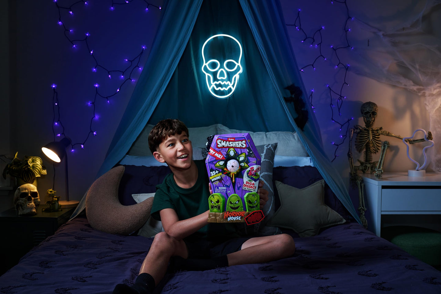 Smashers Mega Horror House (Green) by ZURU, Interactive Toy, Collectable Toy for Kids and Teens