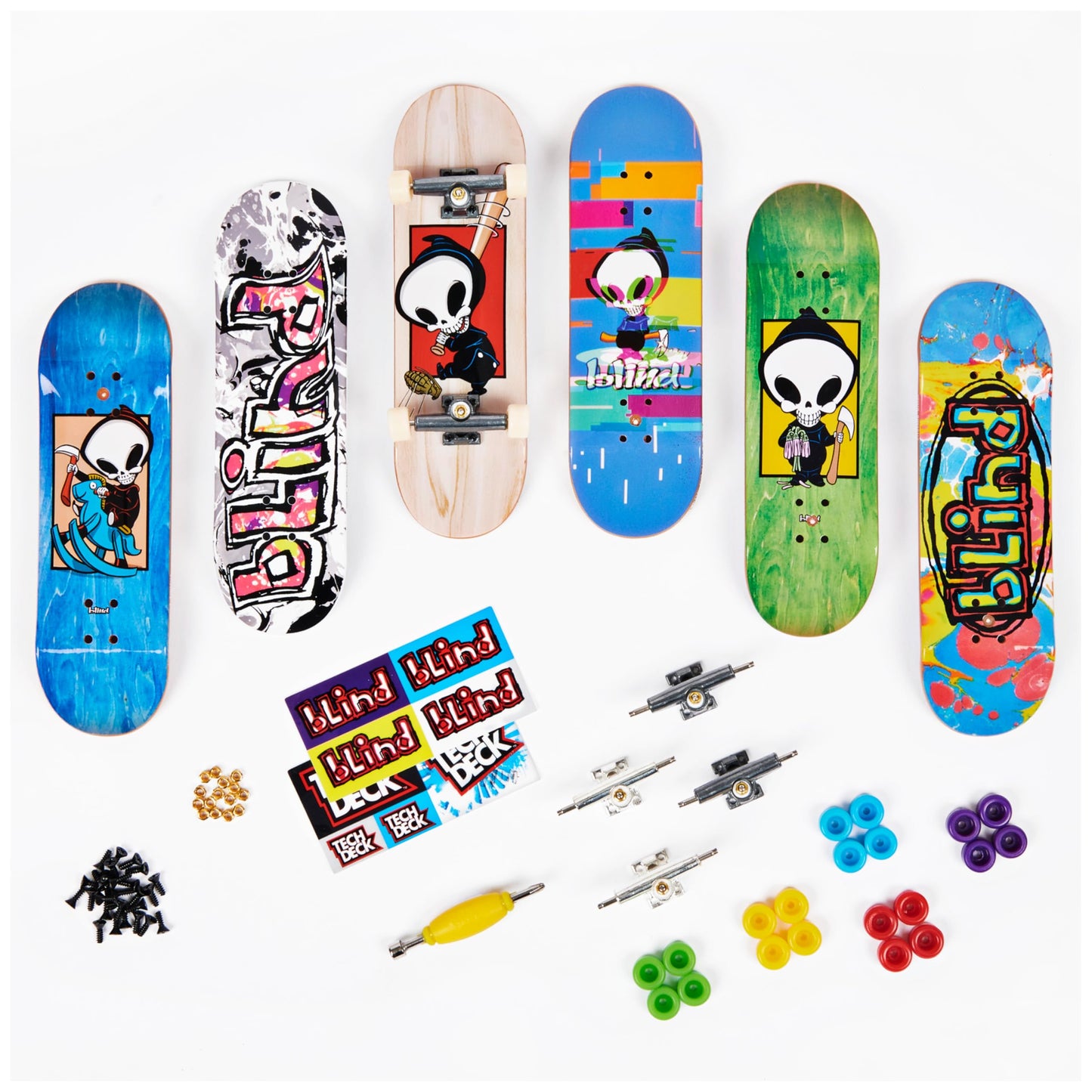 TECH DECK, Sk8shop Fingerboard Bonus Pack, Collectible and Customizable Mini Skateboards (Styles May Vary)