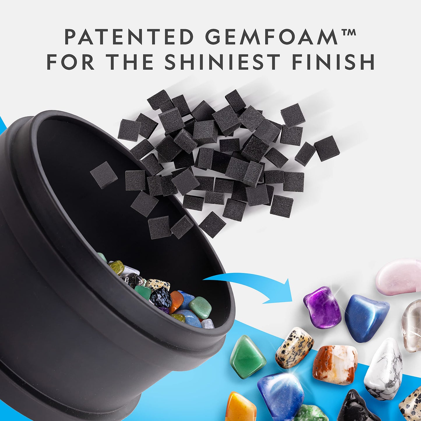 National Geographic Rock Tumbler Kit – 3lb Extra-Large Barrel, 3-Speed Motor, 9-Day Timer, Includes Rocks & Grit for Kids & Adults