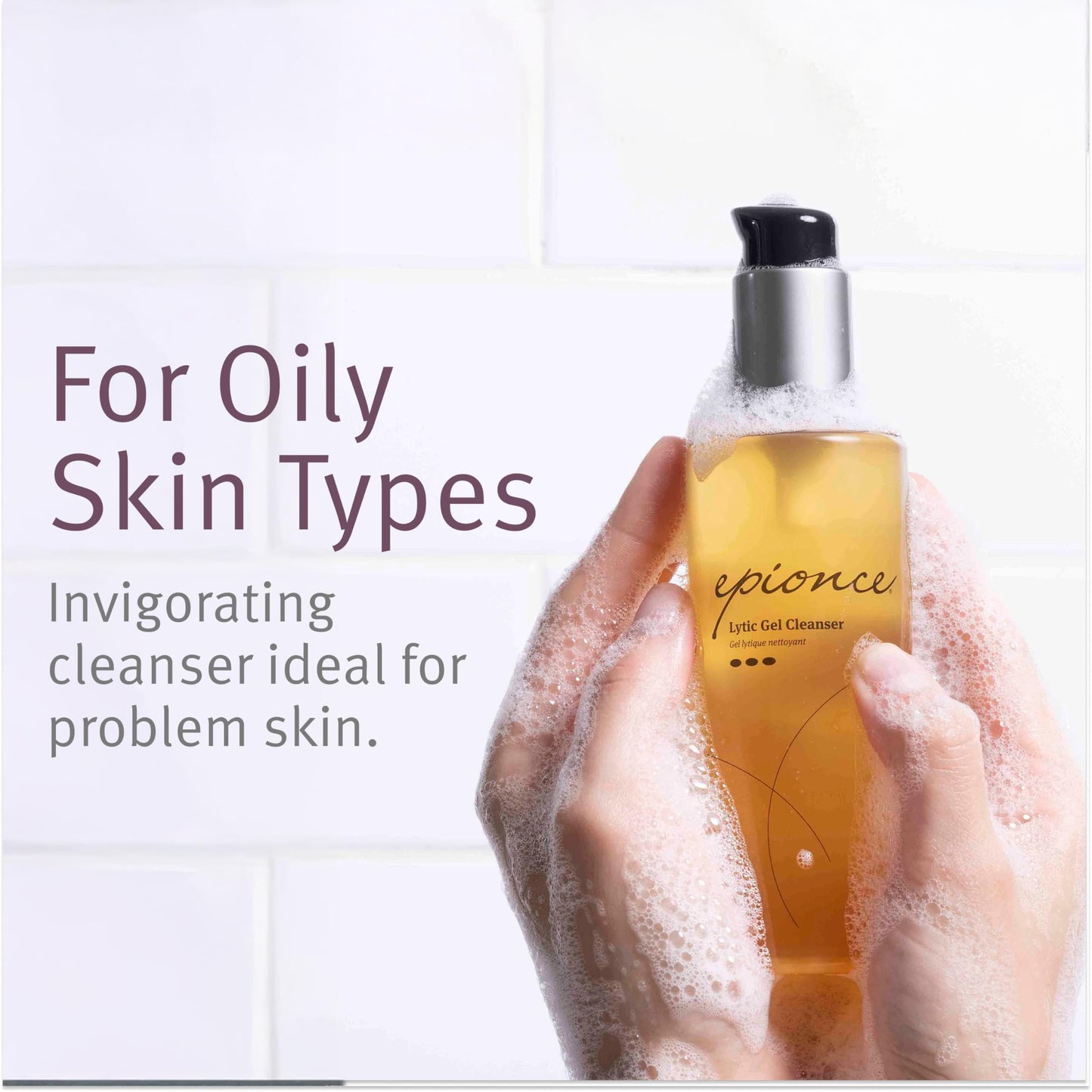 Epionce Lytic Gel Cleanser – Gentle Foaming Face Wash & Makeup Remover for Oily, Combination & Problem Skin with Willow Bark