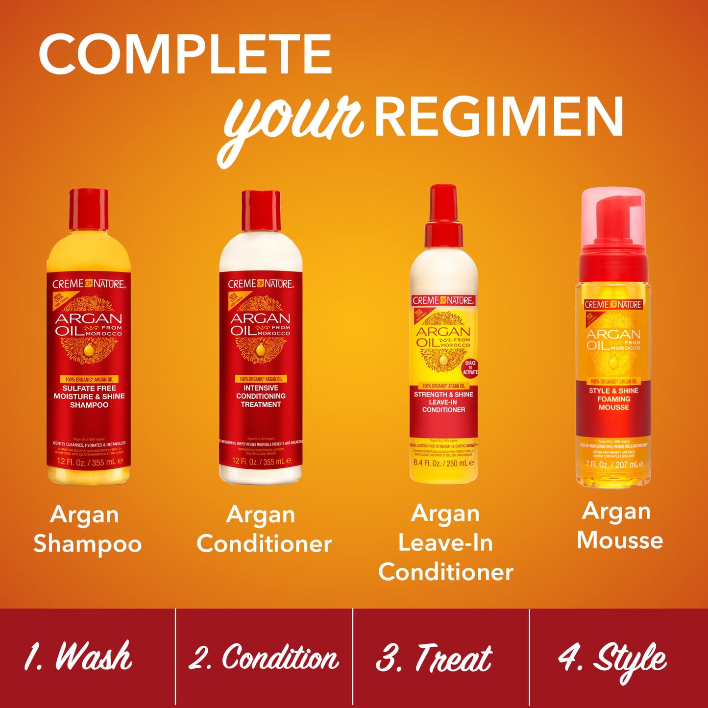 Creme Of Nature, Argan Oil Anti Humidity Gloss & Shine Mist, Argan Oil Of Morocco, Provides Heat Protection, 4 Fl Oz