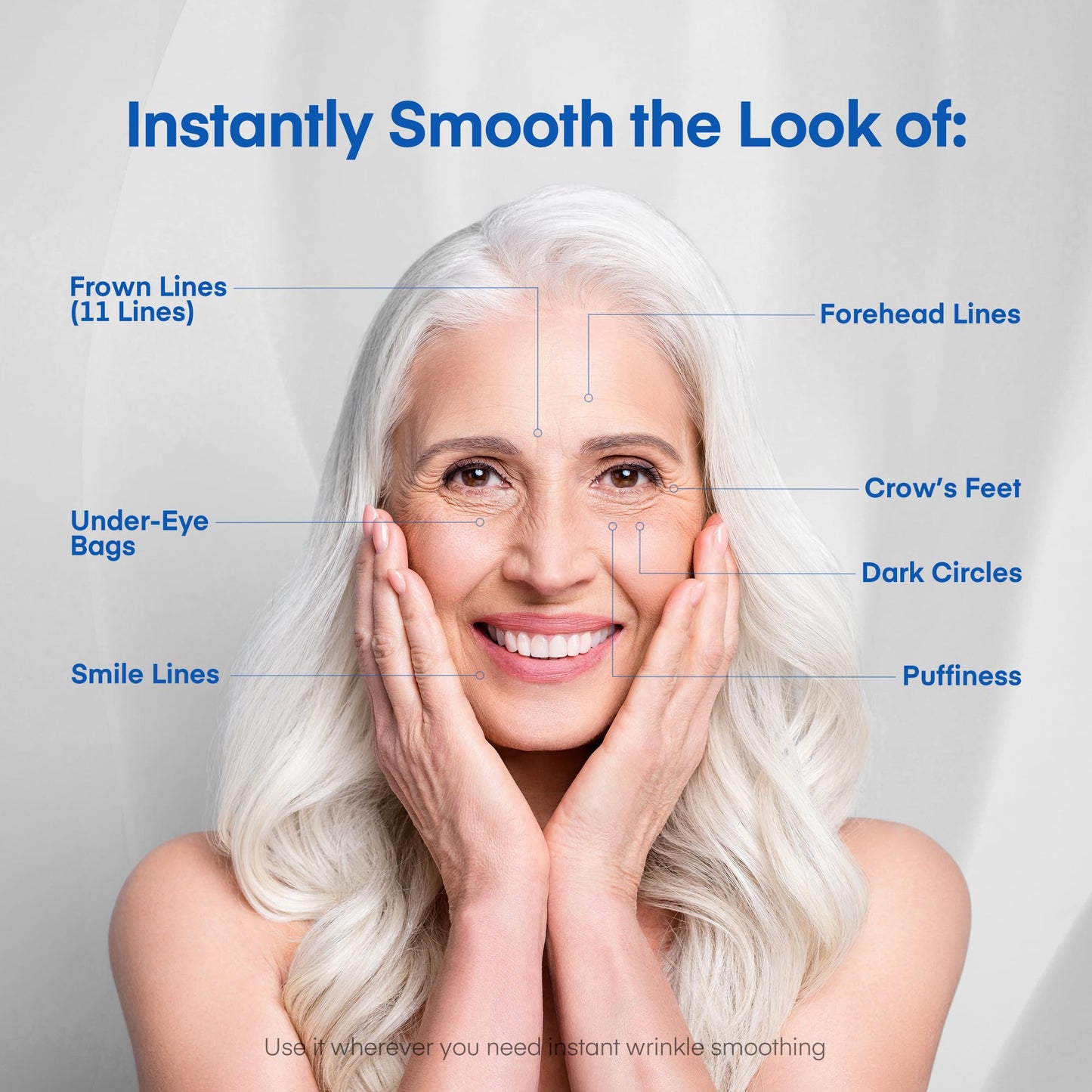 Instant Under Eye Lift Serum – Reduces Puffiness, Dark Circles, Wrinkles & Crow’s Feet Fast, Firming Formula for Mature Skin, 20 mL