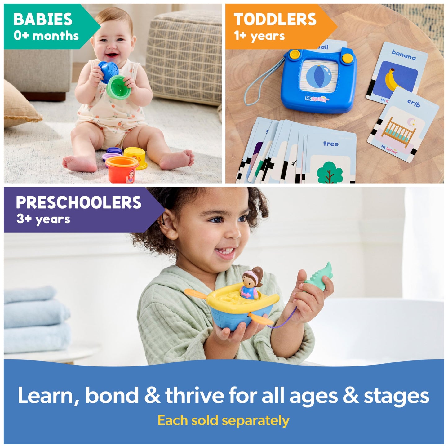 Ms. Rachel Official My First Learning Electronic School Bus with 2 Figures, Music & Sounds, Educational Toys & Toddler Toys for Girls & Boys Ages 1-3+