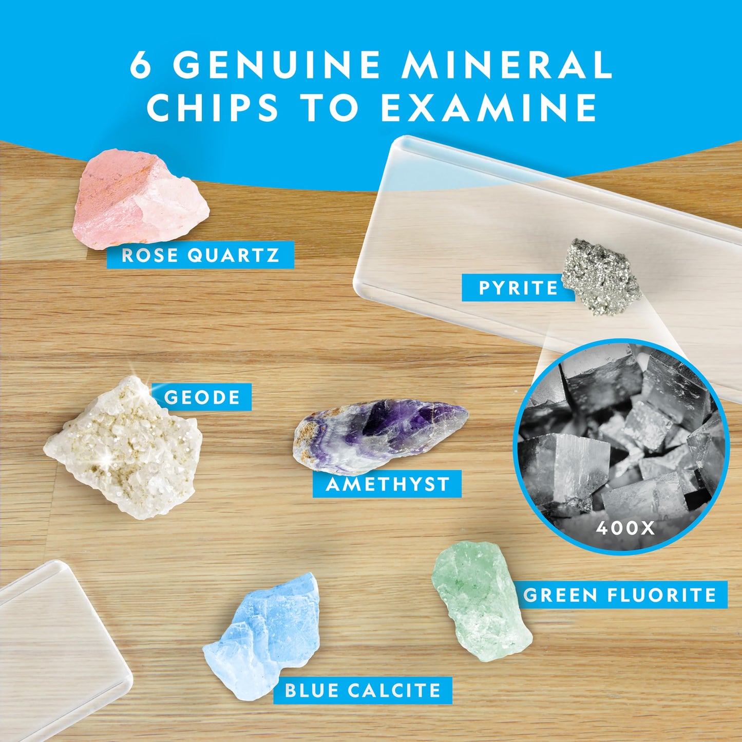 National Geographic Kids Microscope Science Kit – 400x Zoom, Blank & Prepared Slides, STEM Toy Gift for Ages 6–10 | Amazon Exclusive